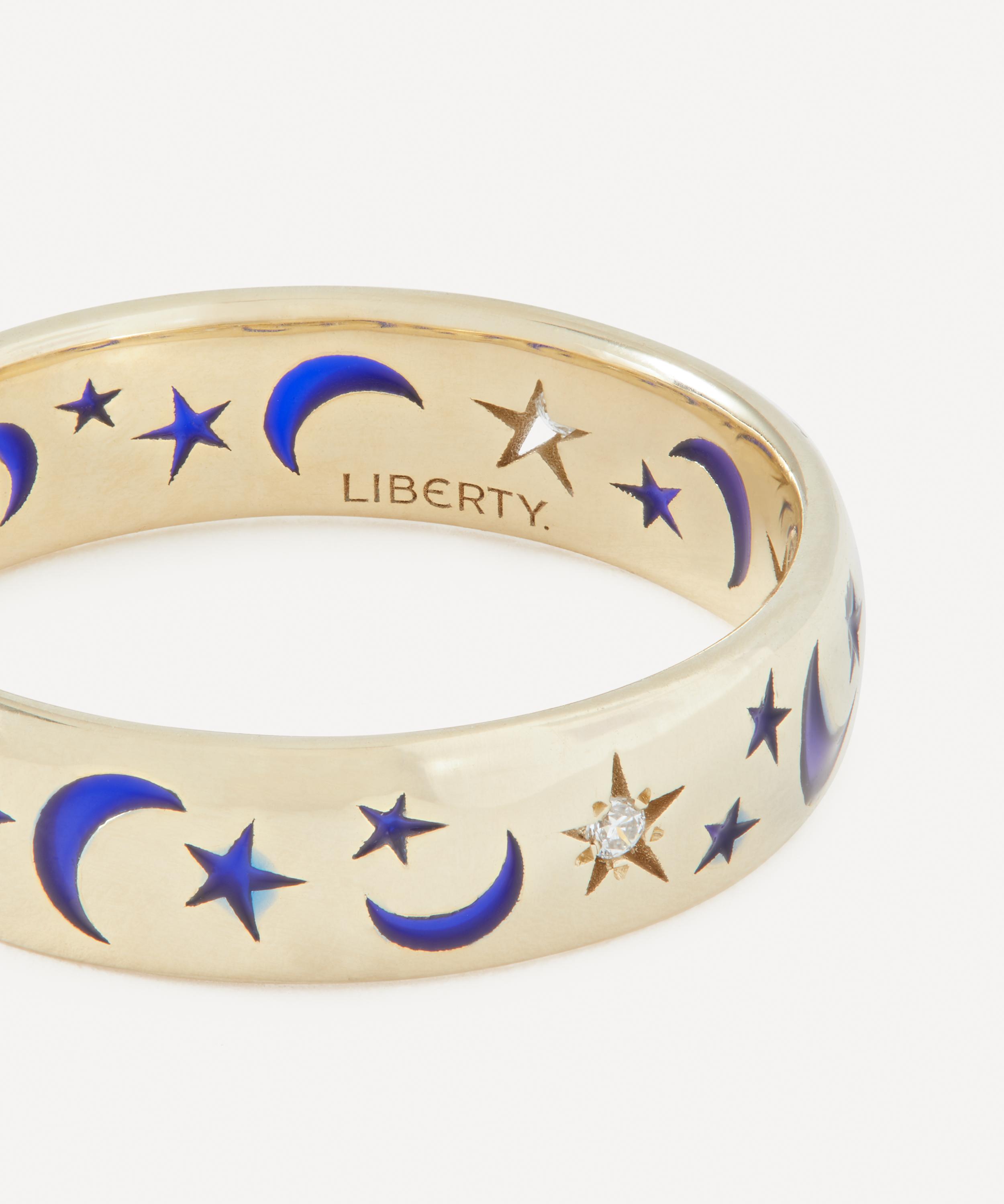 Liberty - 9ct Gold Ianthe Star Night Sky Ring image number 2