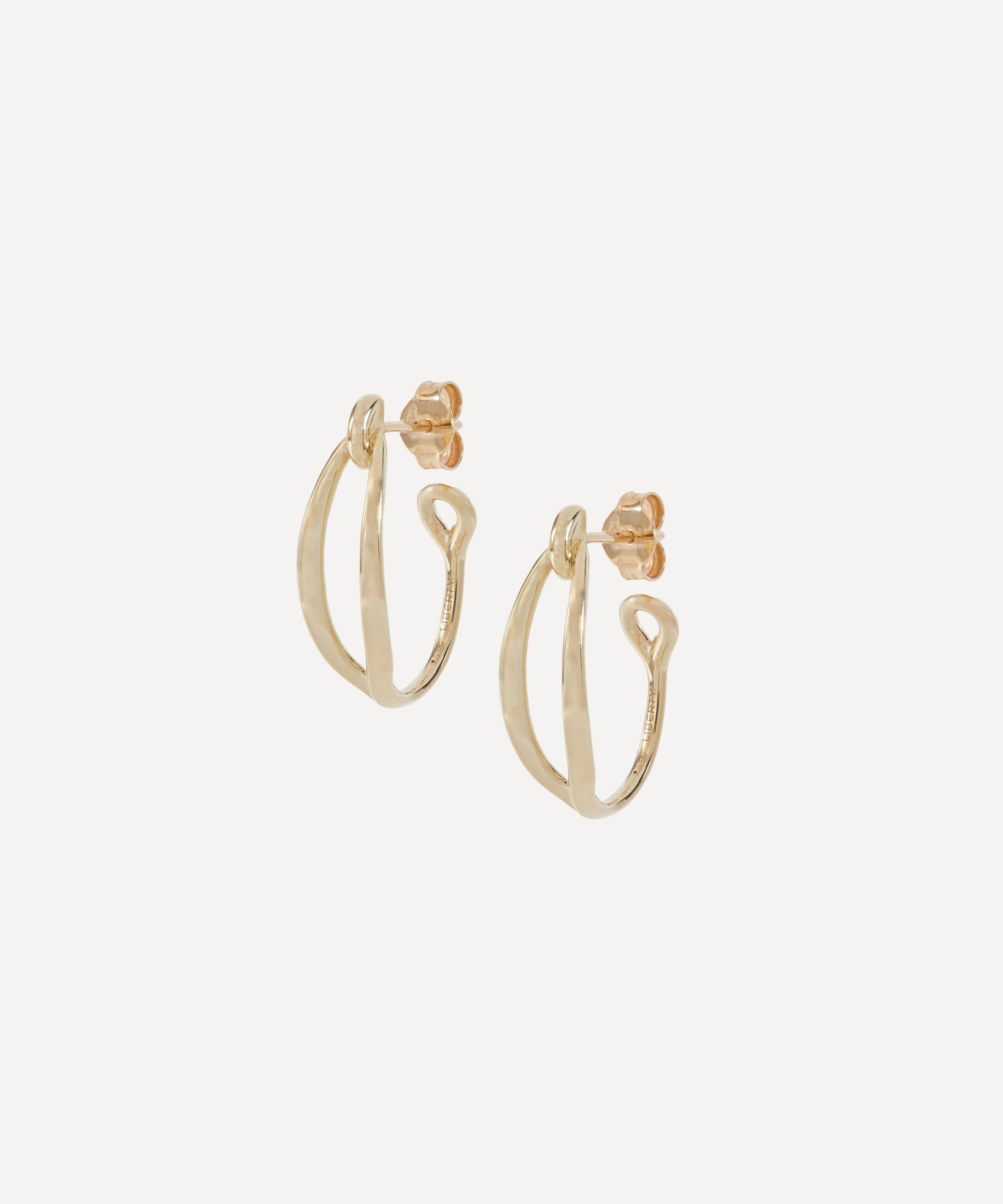 Liberty - 9ct Gold Link Plain Earrings