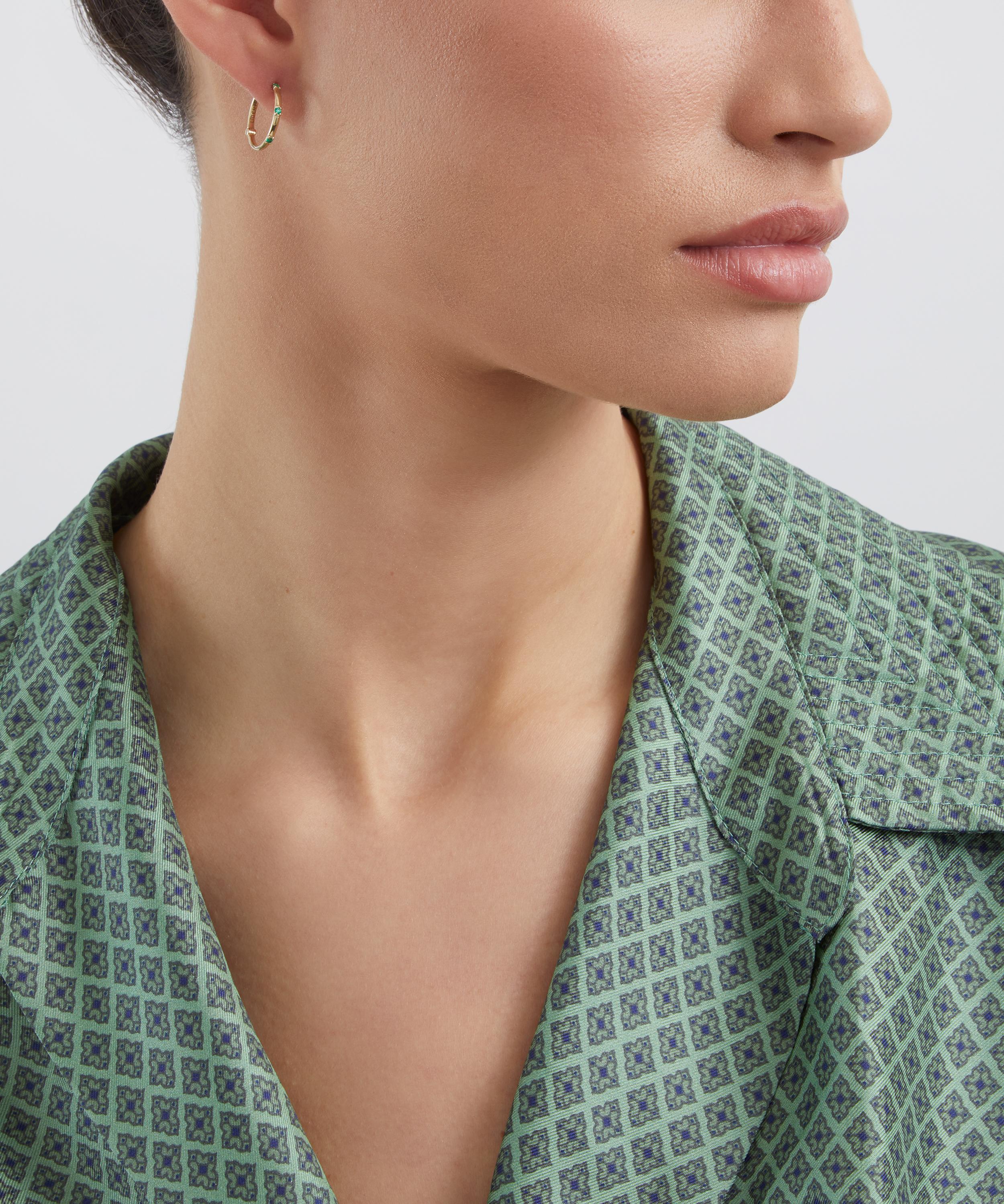 Liberty - 9ct Gold Constellation Tsavorite Hoop Earrings image number 1