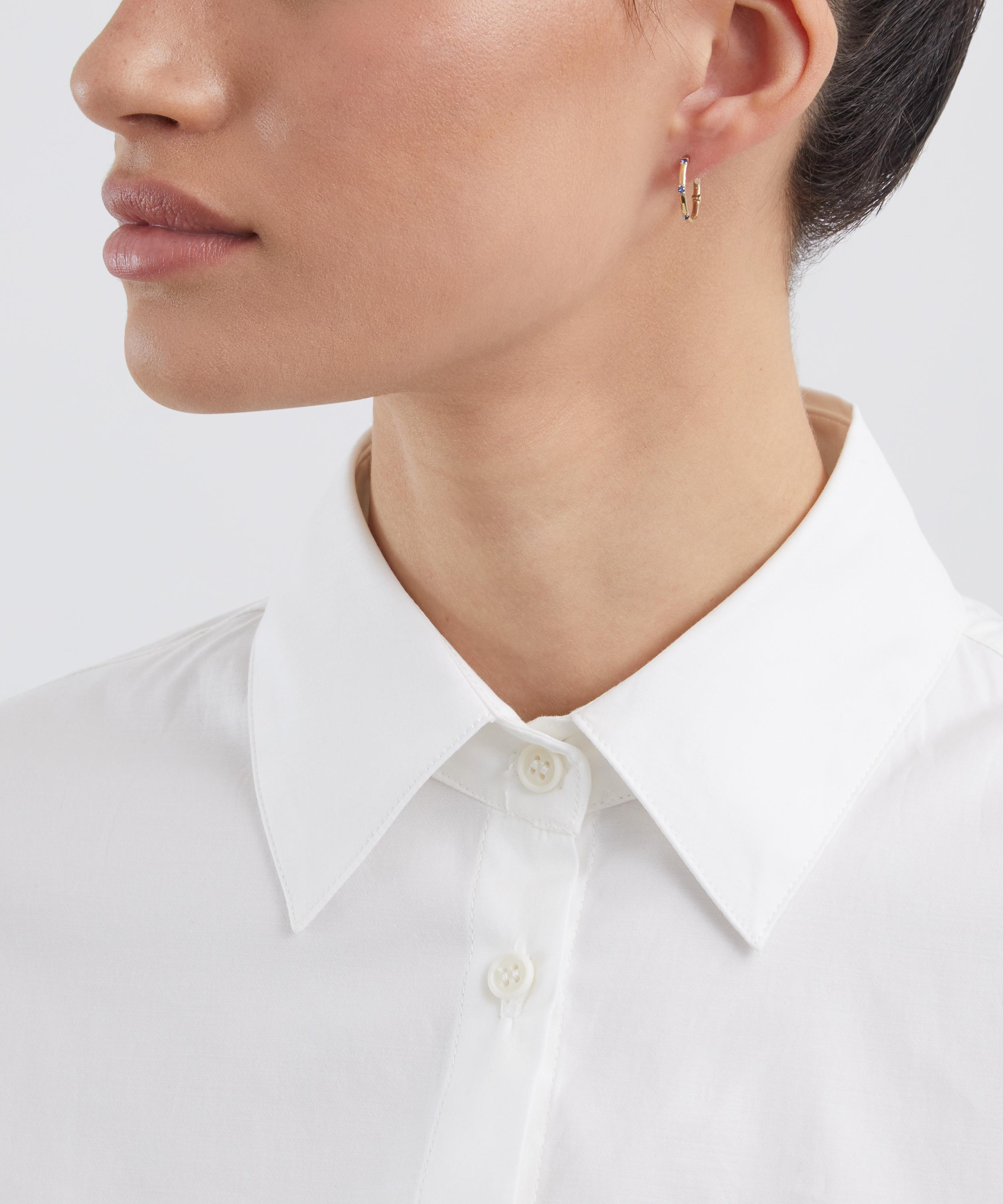 Liberty - 9ct Gold Constellation Blue Sapphire Hoop Earrings image number 1