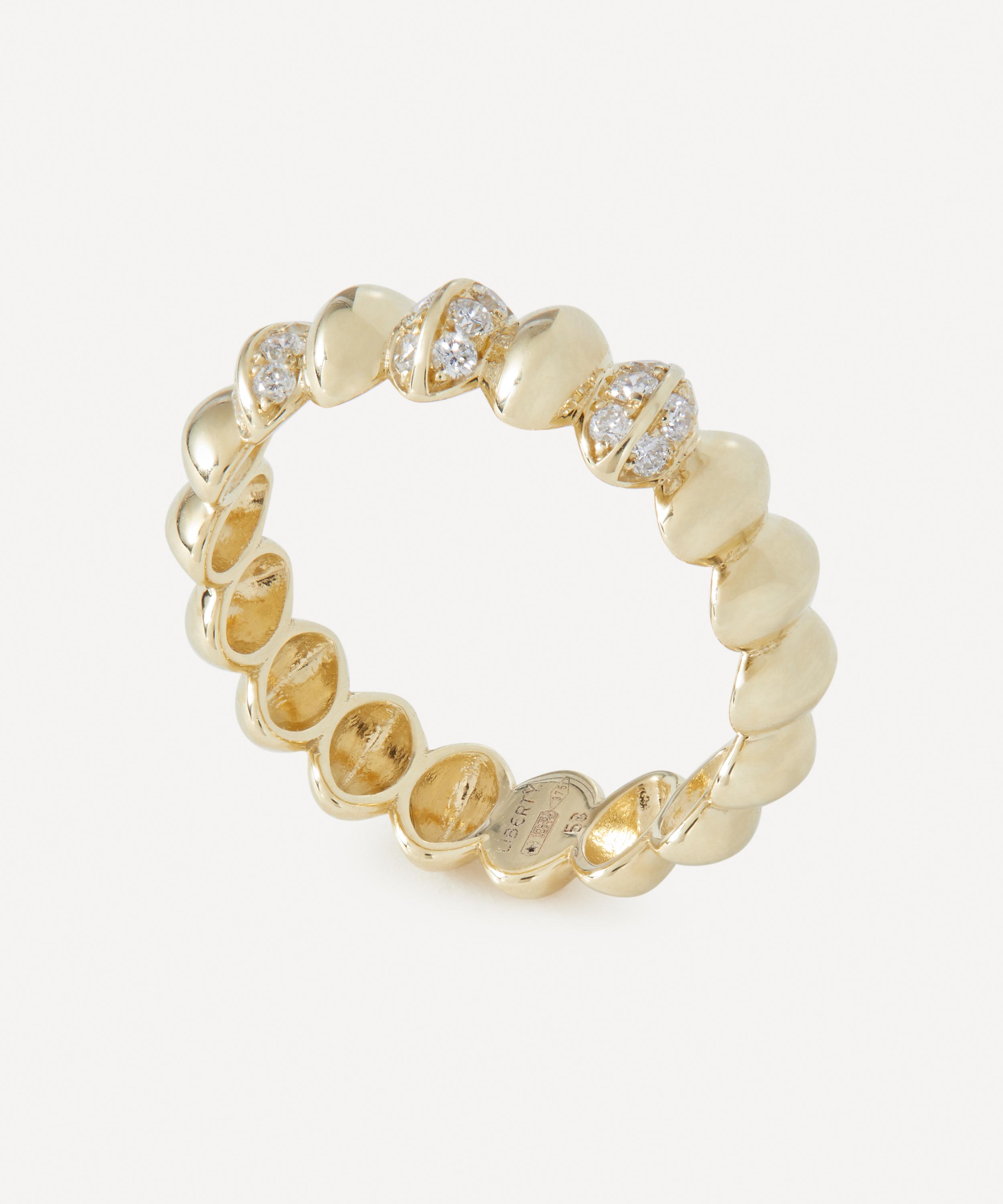 Liberty - 9ct Gold Pebble Pav&eacute; Diamond Ring