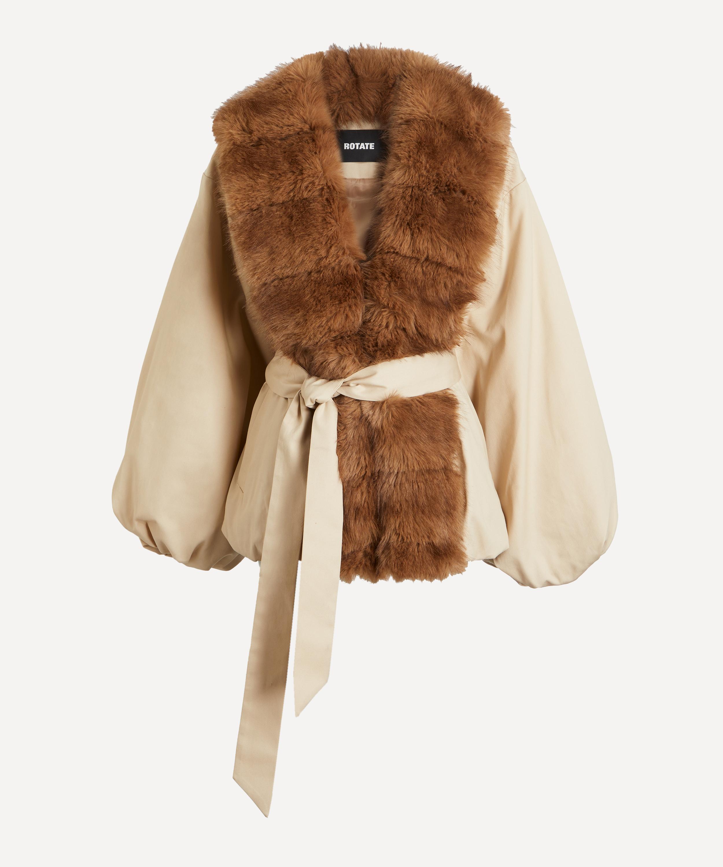 ROTATE Birger Christensen - Faux Fur Collar Jacket image number 0