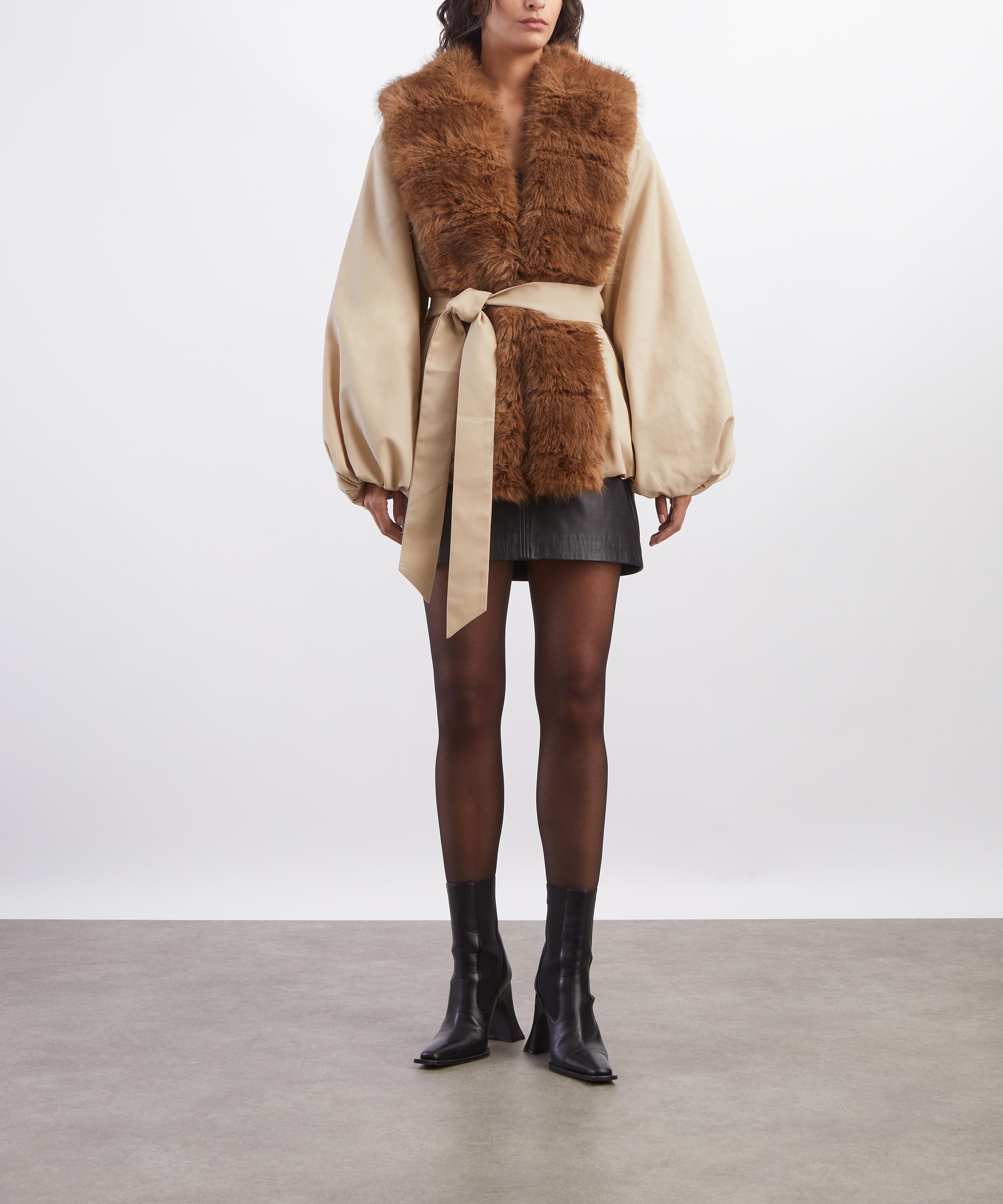 ROTATE Birger Christensen - Faux Fur Collar Jacket image number 1
