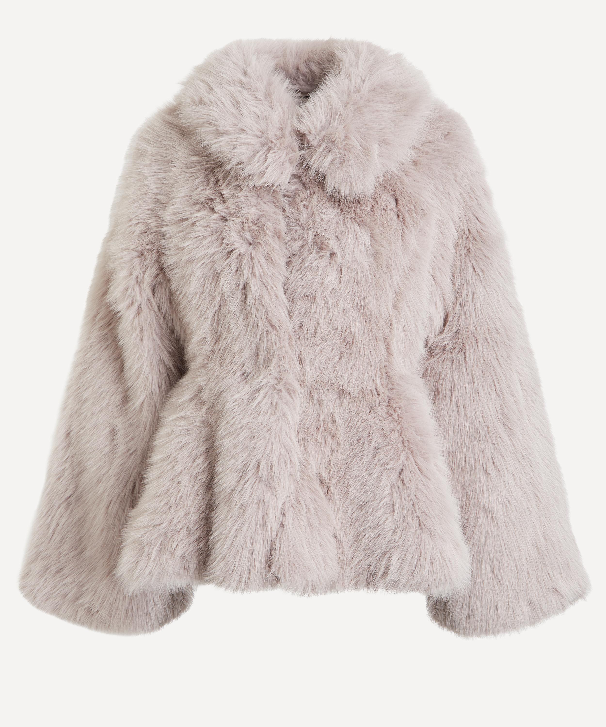 ROTATE Birger Christensen - Faux Fur Flared Jacket