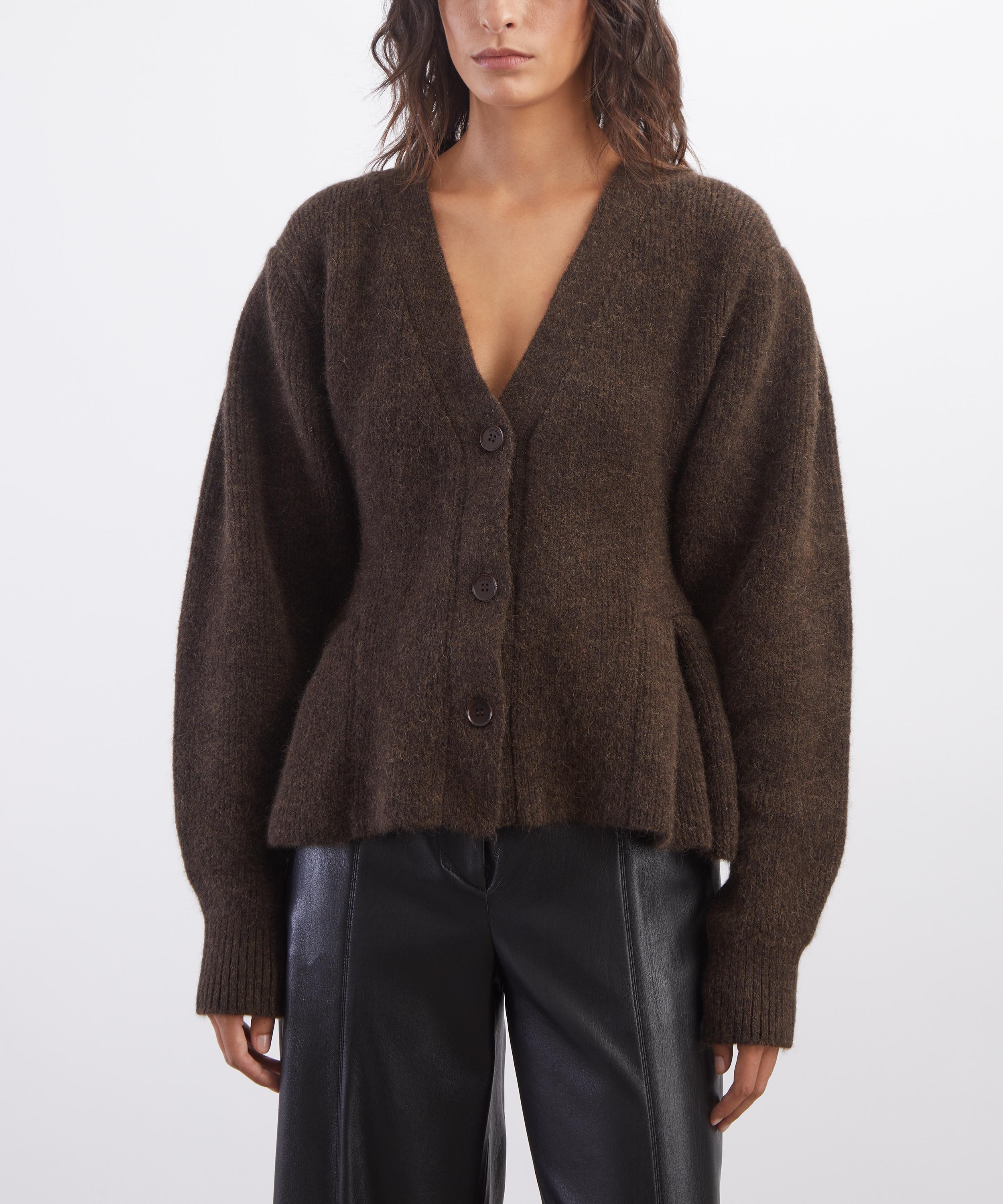 ROTATE Birger Christensen - Knit Peplum Cardigan image number 2