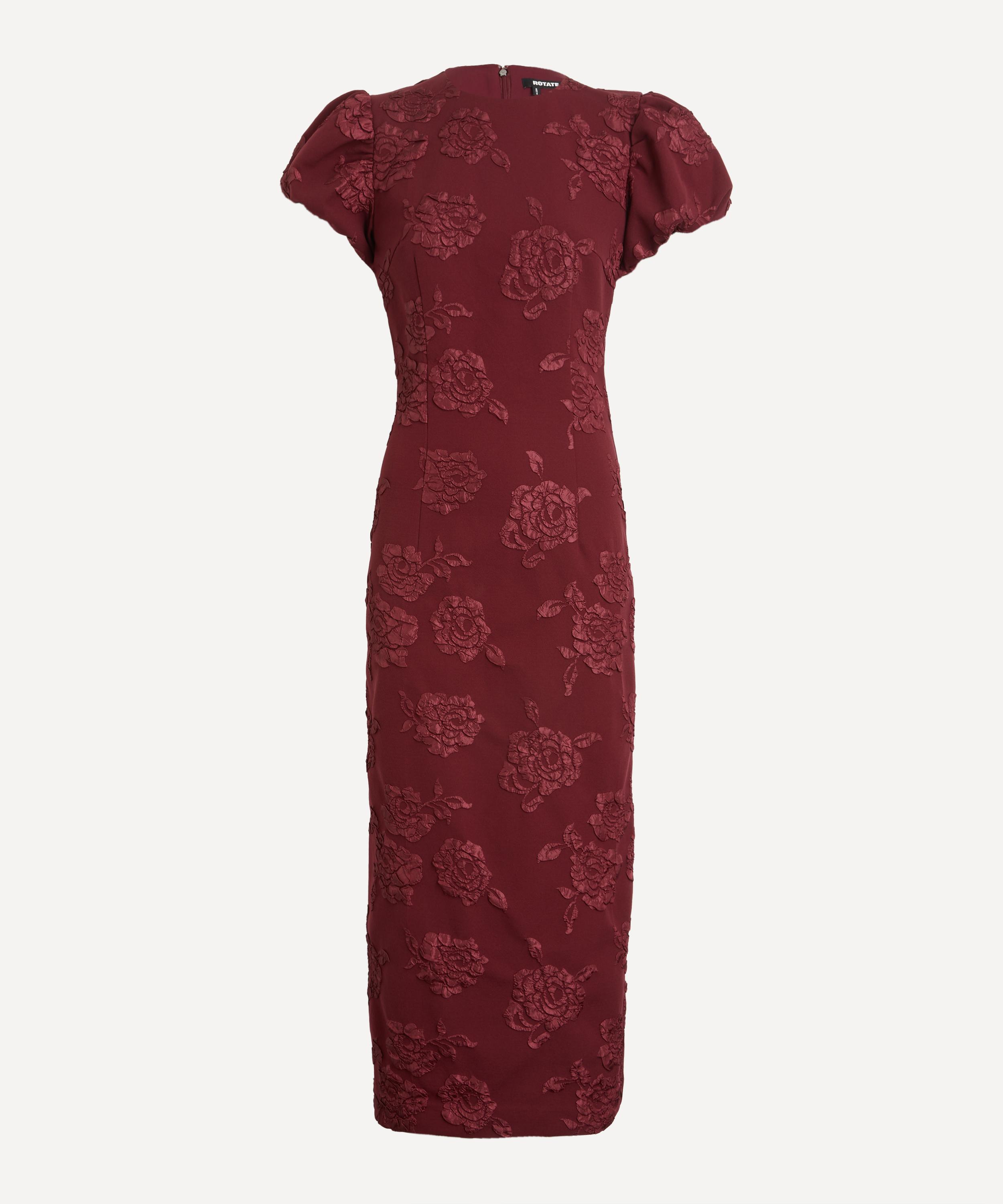 ROTATE Birger Christensen - Jacquard Midi Puffy Dress image number 0