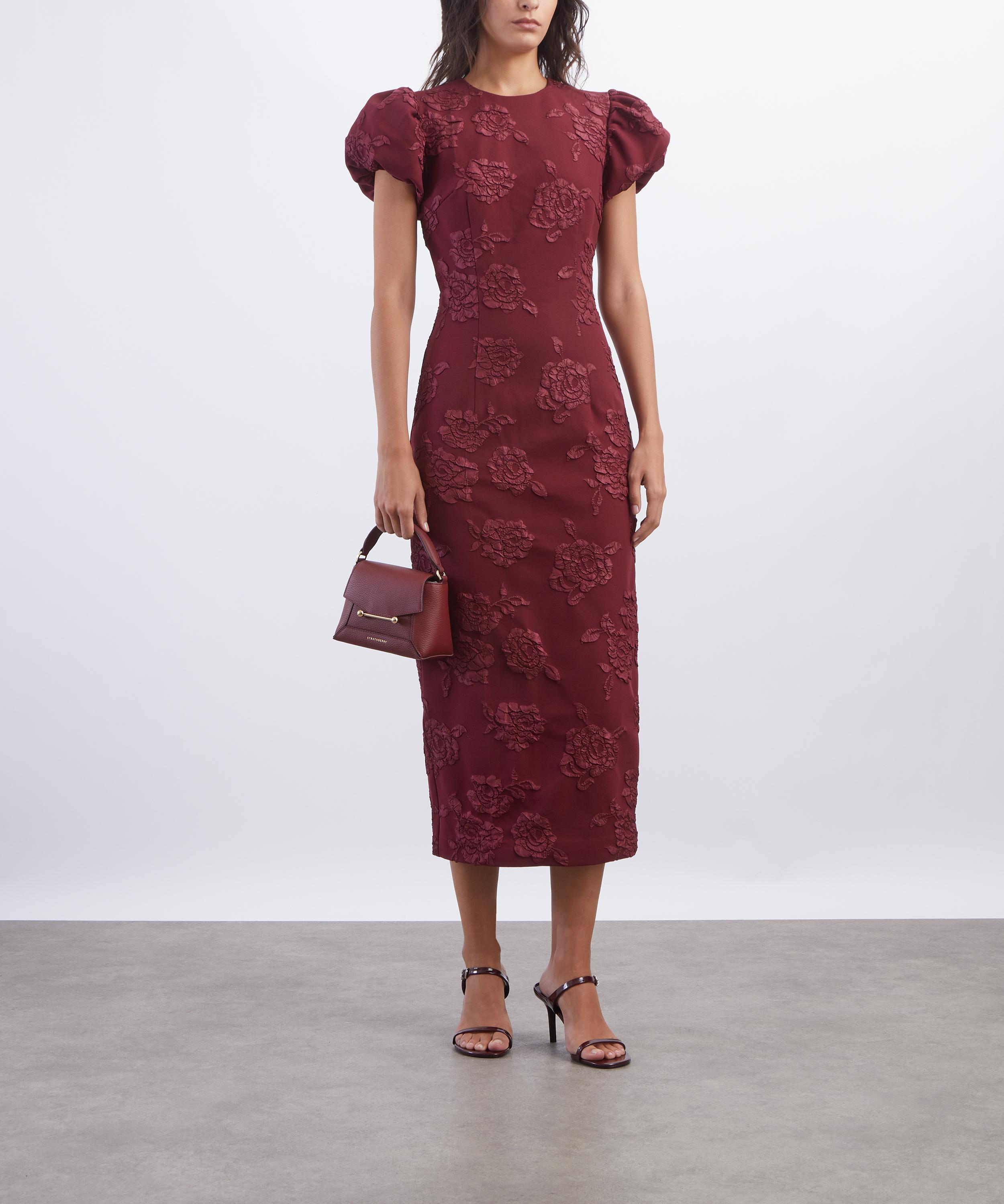 ROTATE Birger Christensen - Jacquard Midi Puffy Dress image number 1