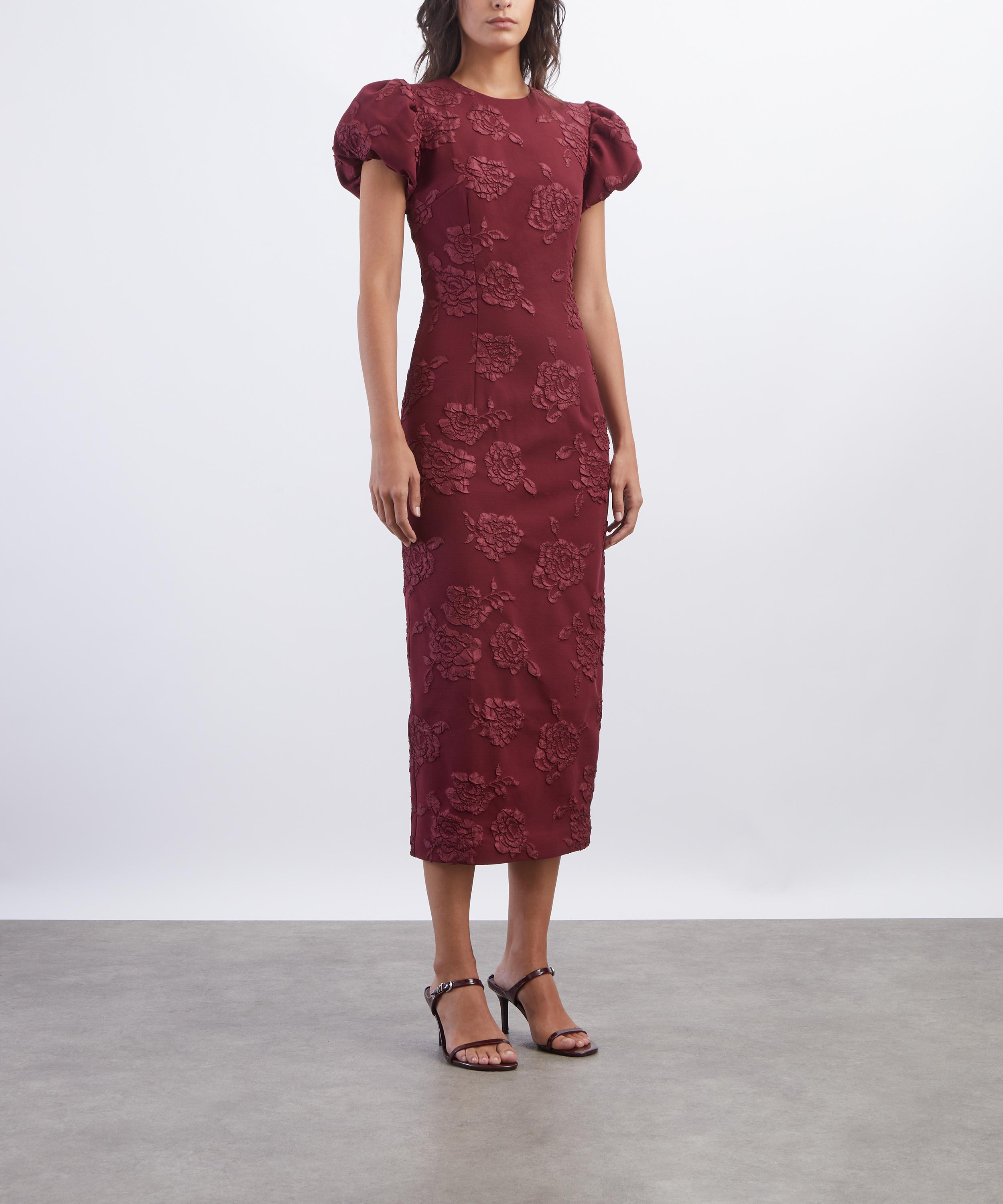 ROTATE Birger Christensen - Jacquard Midi Puffy Dress image number 2