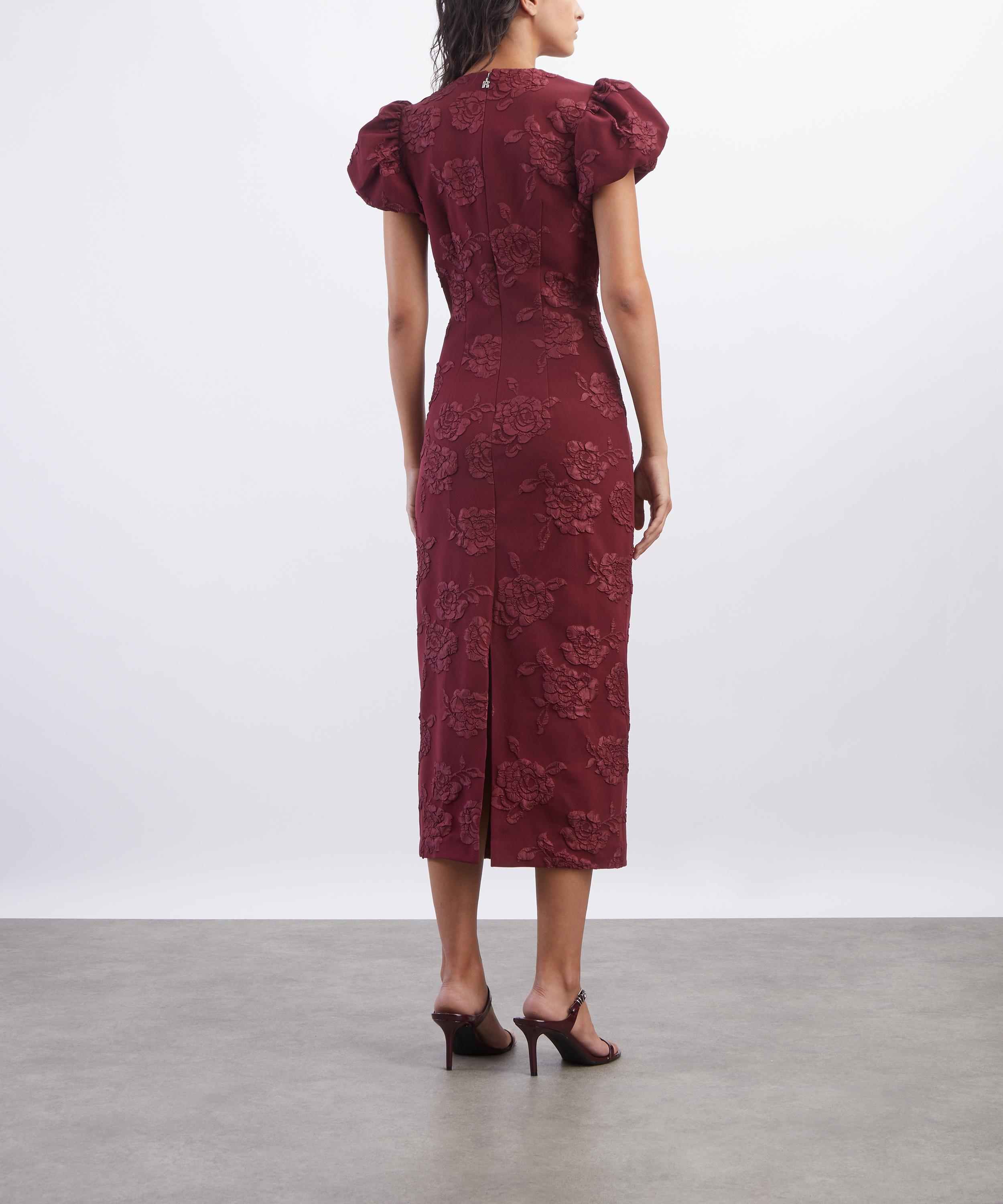 ROTATE Birger Christensen - Jacquard Midi Puffy Dress image number 3