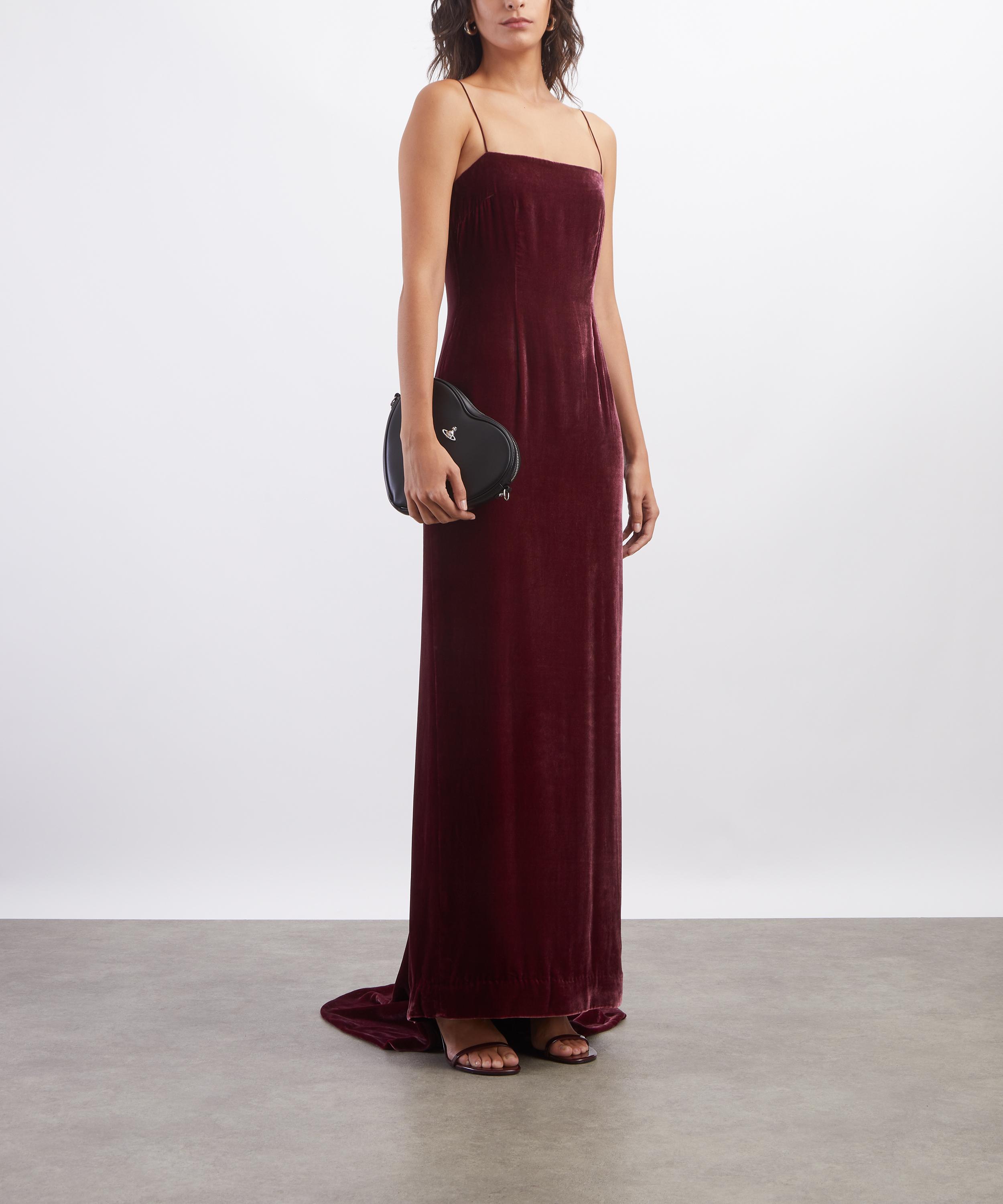 ROTATE Birger Christensen - Silk Velvet Strap Dress image number 1