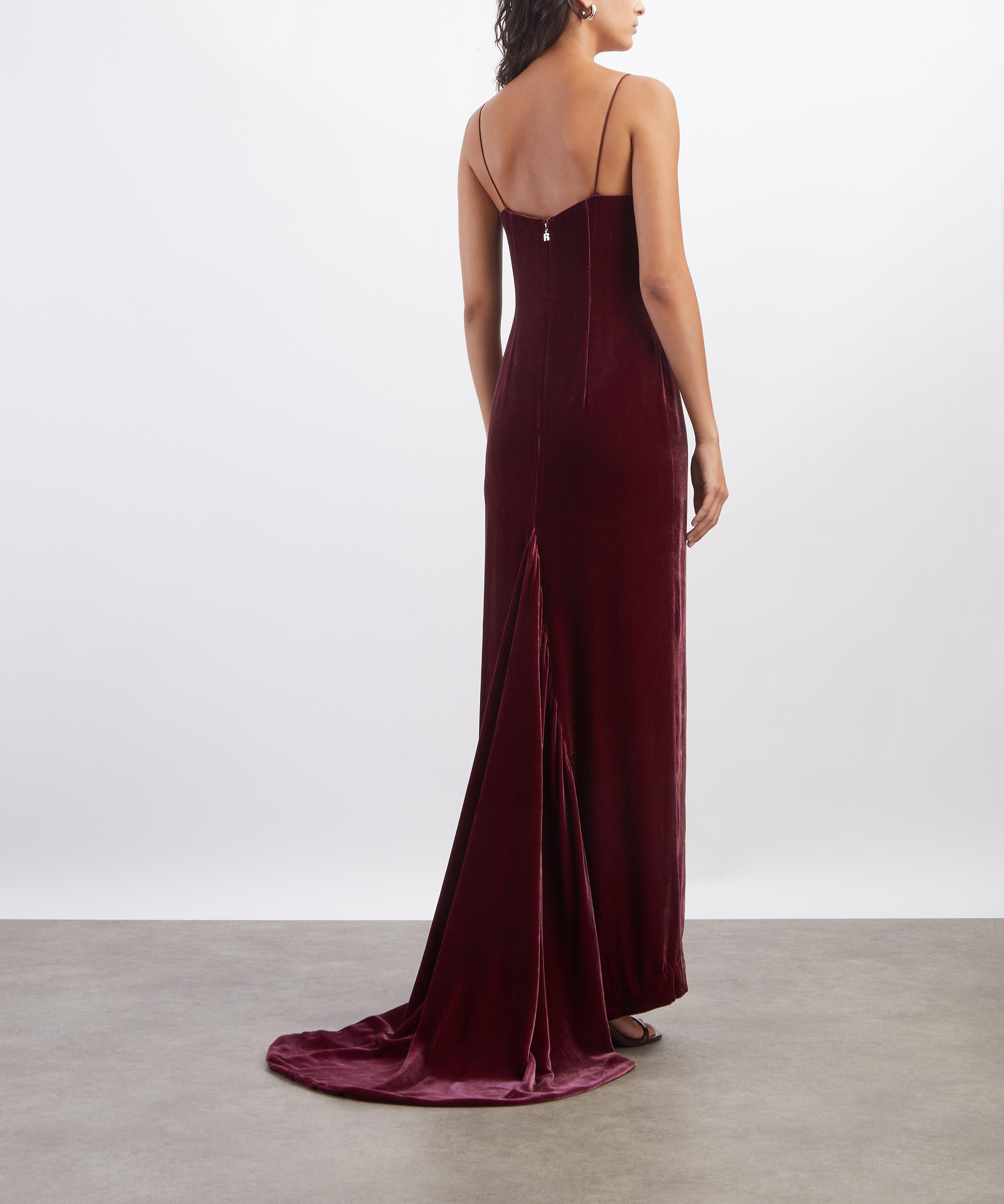 ROTATE Birger Christensen - Silk Velvet Strap Dress image number 3