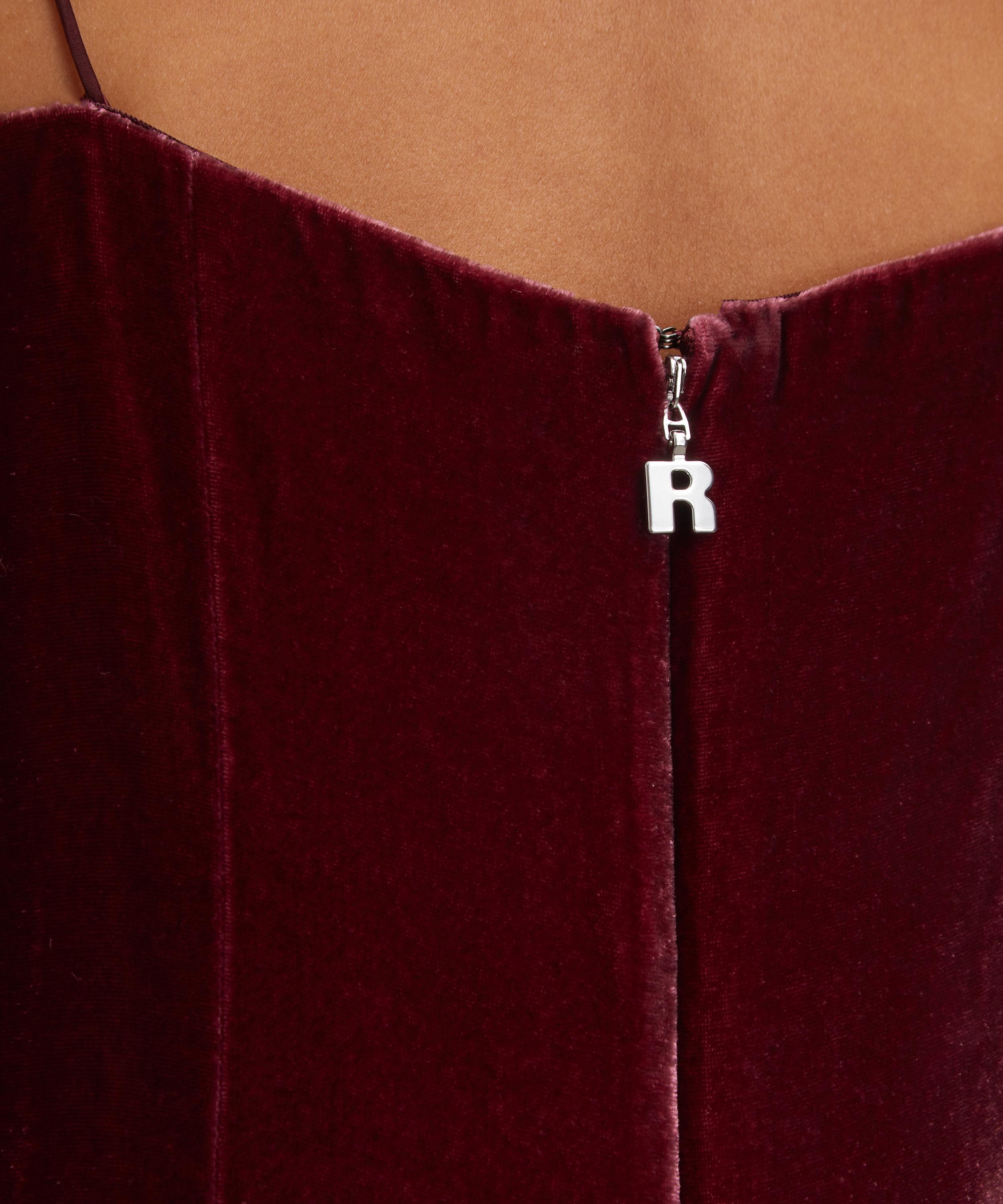 ROTATE Birger Christensen - Silk Velvet Strap Dress image number 4