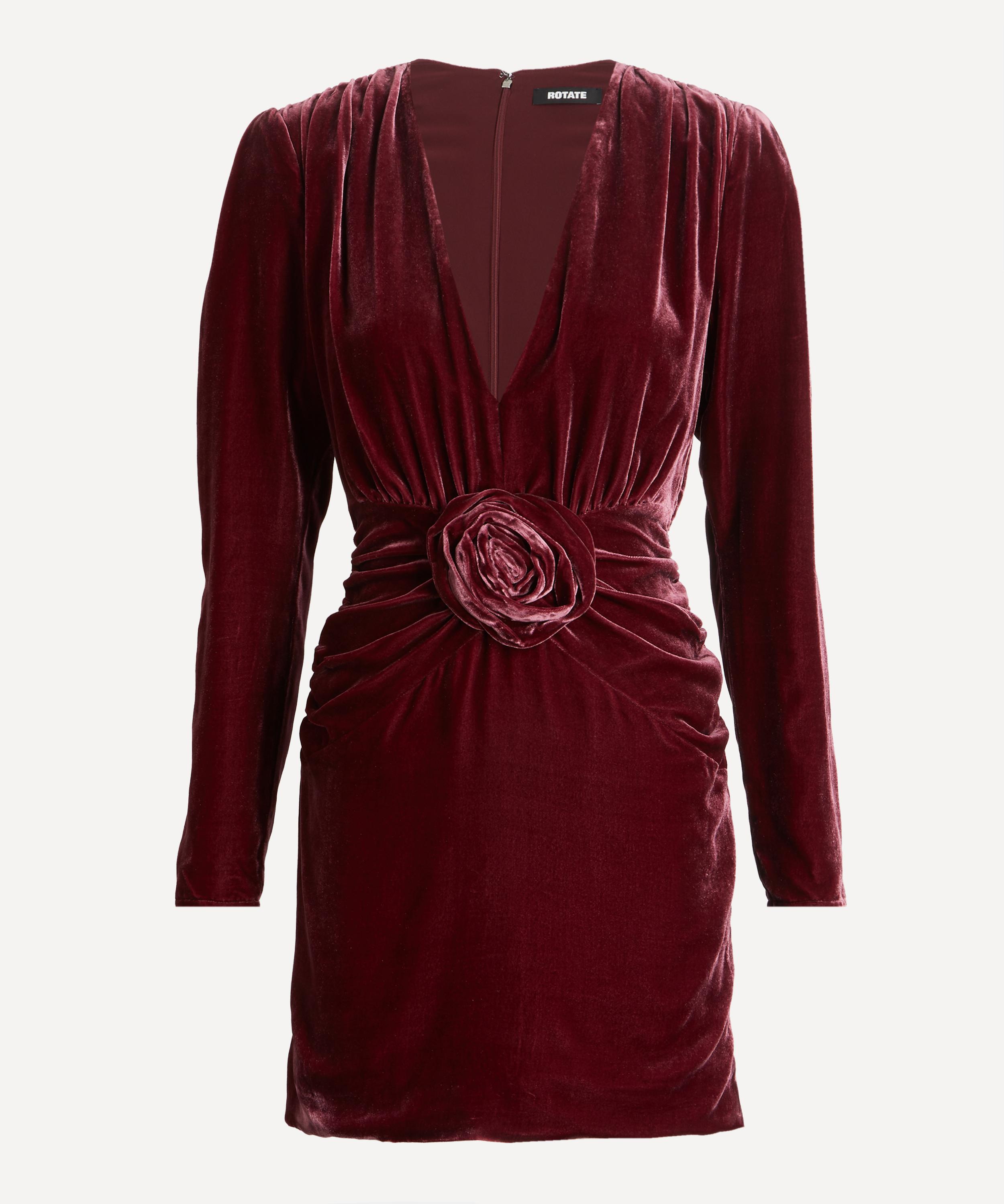 ROTATE Birger Christensen - Silk Velvet Mini Dress image number 0