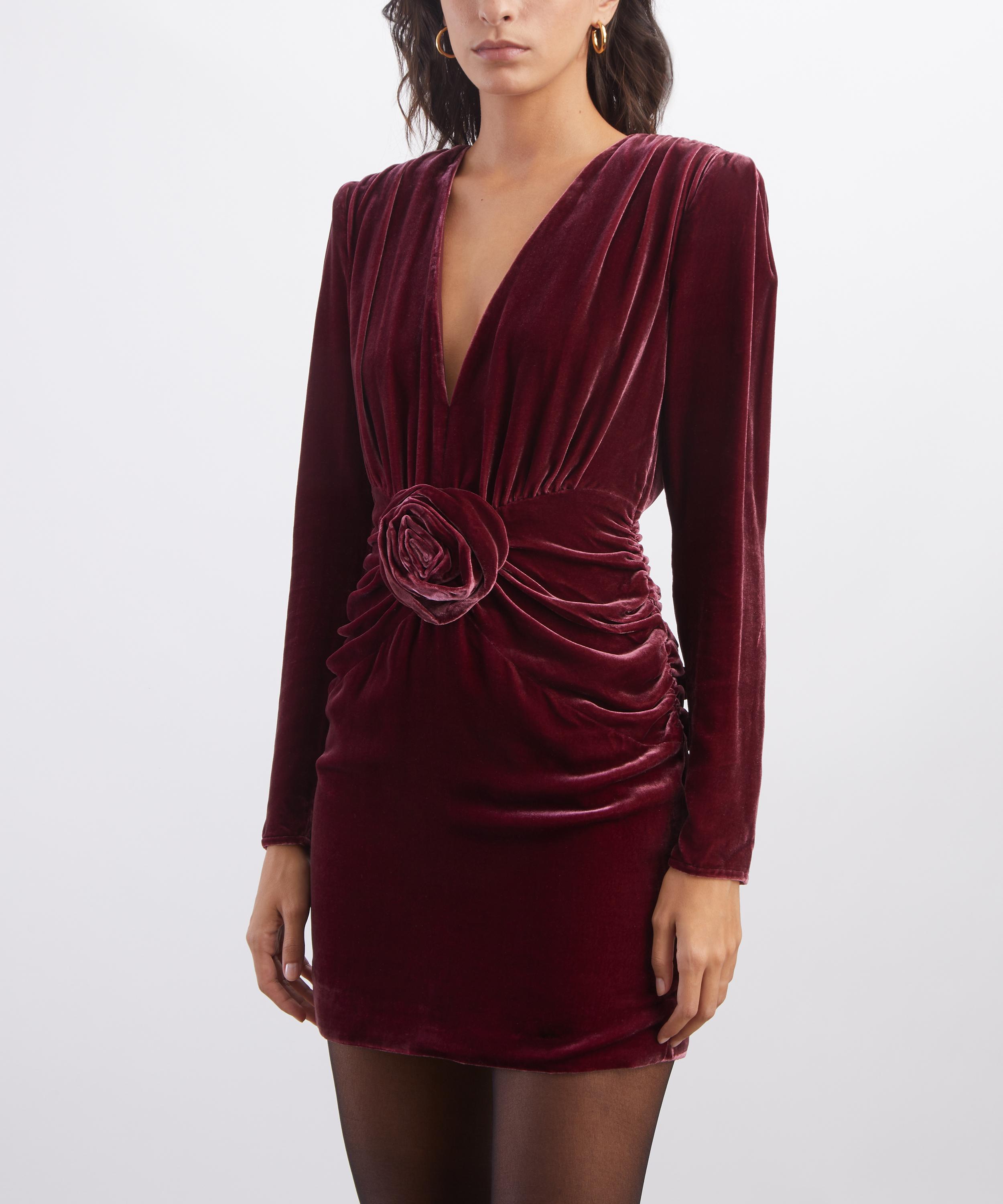 ROTATE Birger Christensen - Silk Velvet Mini Dress image number 2