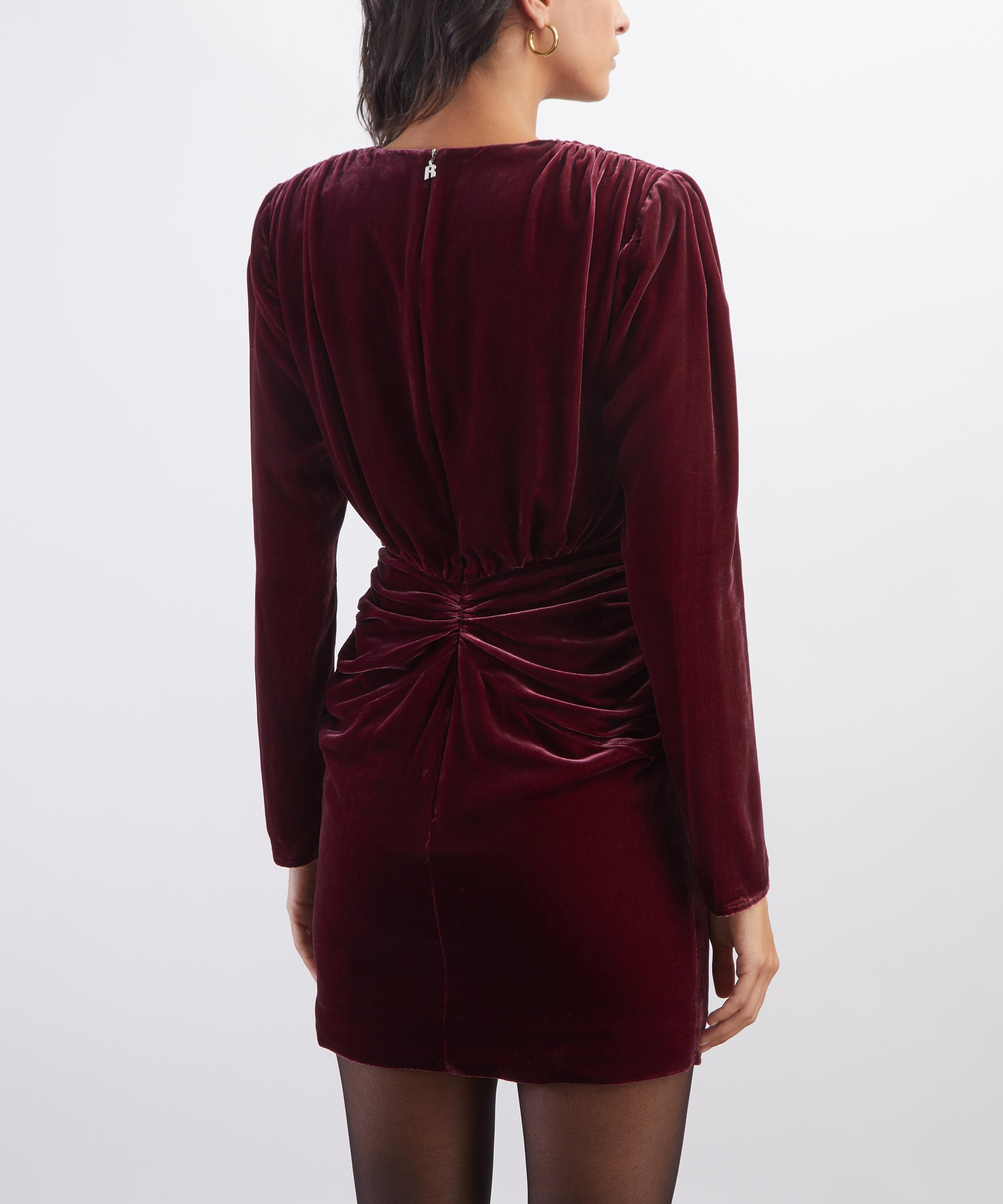 ROTATE Birger Christensen - Silk Velvet Mini Dress image number 3