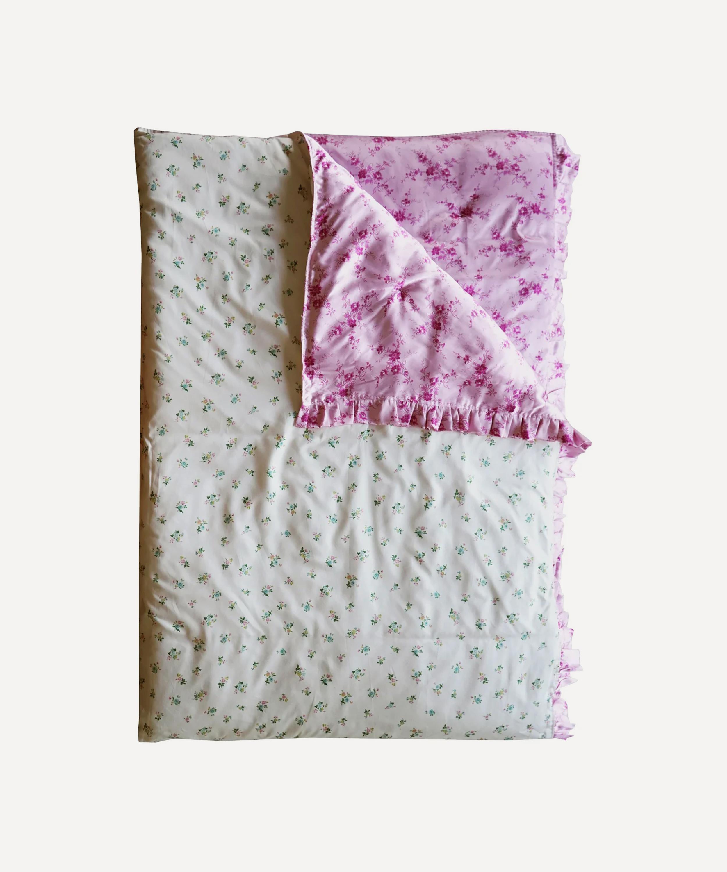 Coco & Wolf - Posy Corsage Amelie Luise Cotton-Silk Reversible Ruffle Double Heirloom Quilt image number 3