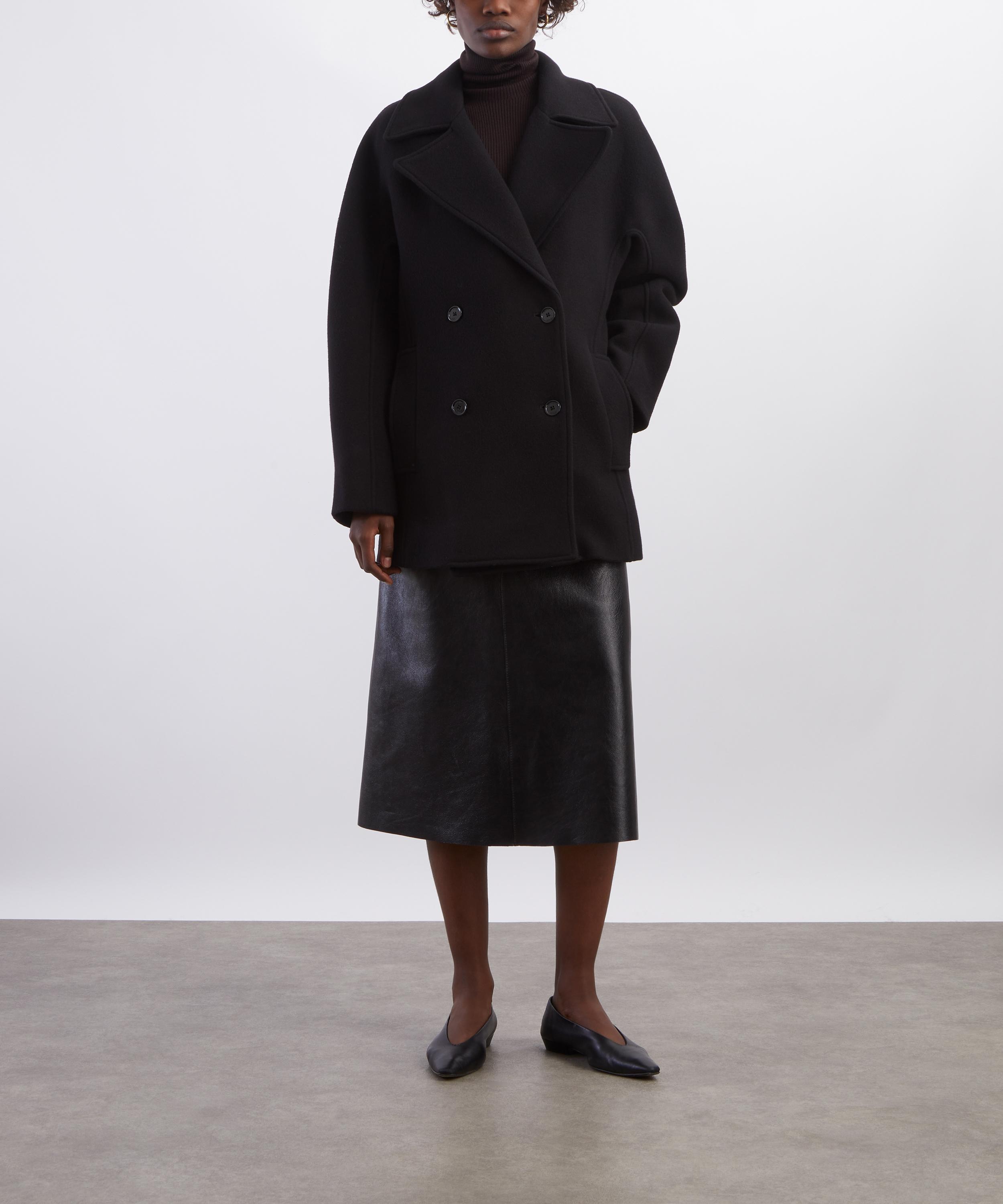 Toteme - Black Rounded Peacoat&nbsp; image number 1