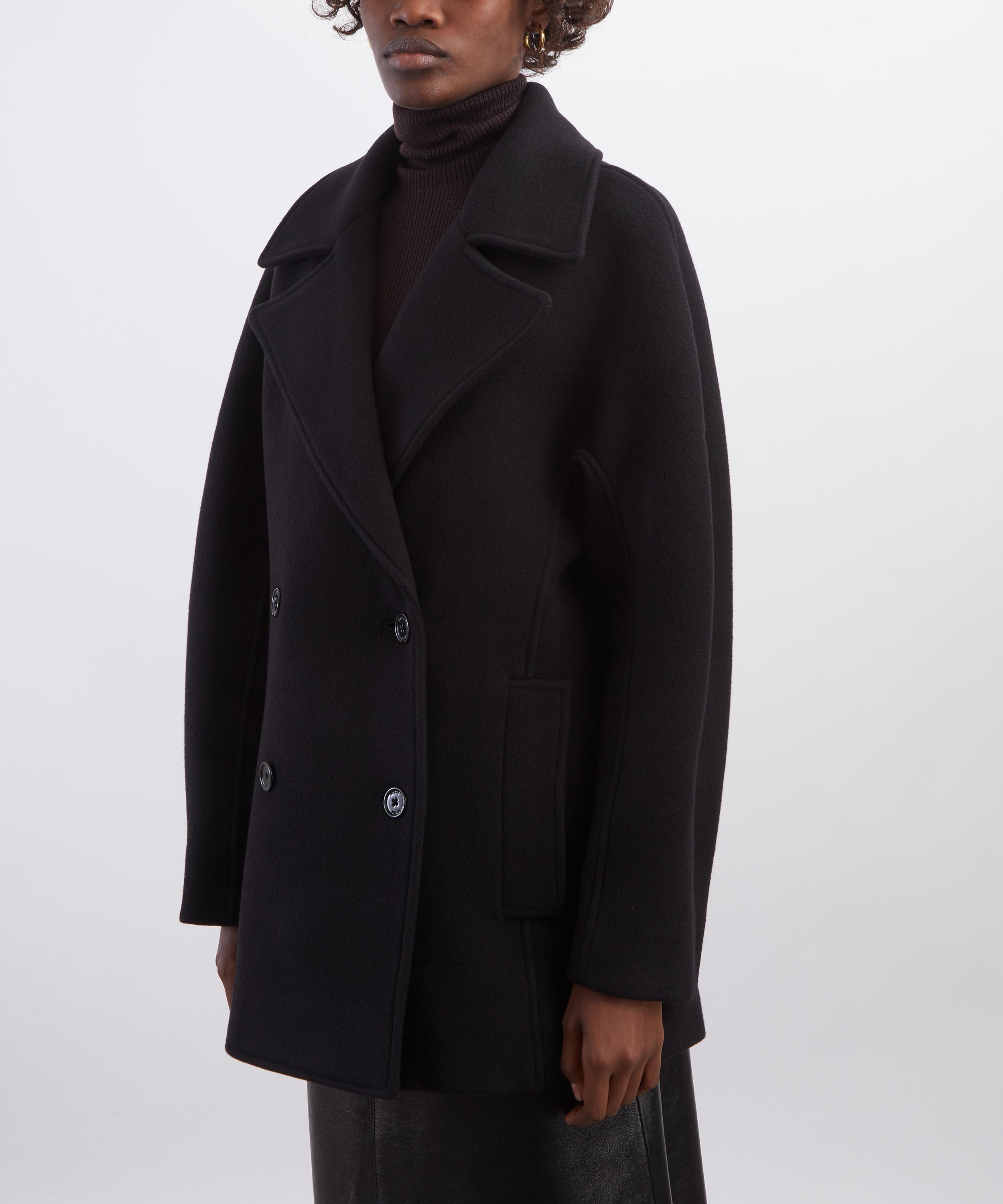 Toteme - Black Rounded Peacoat&nbsp; image number 2