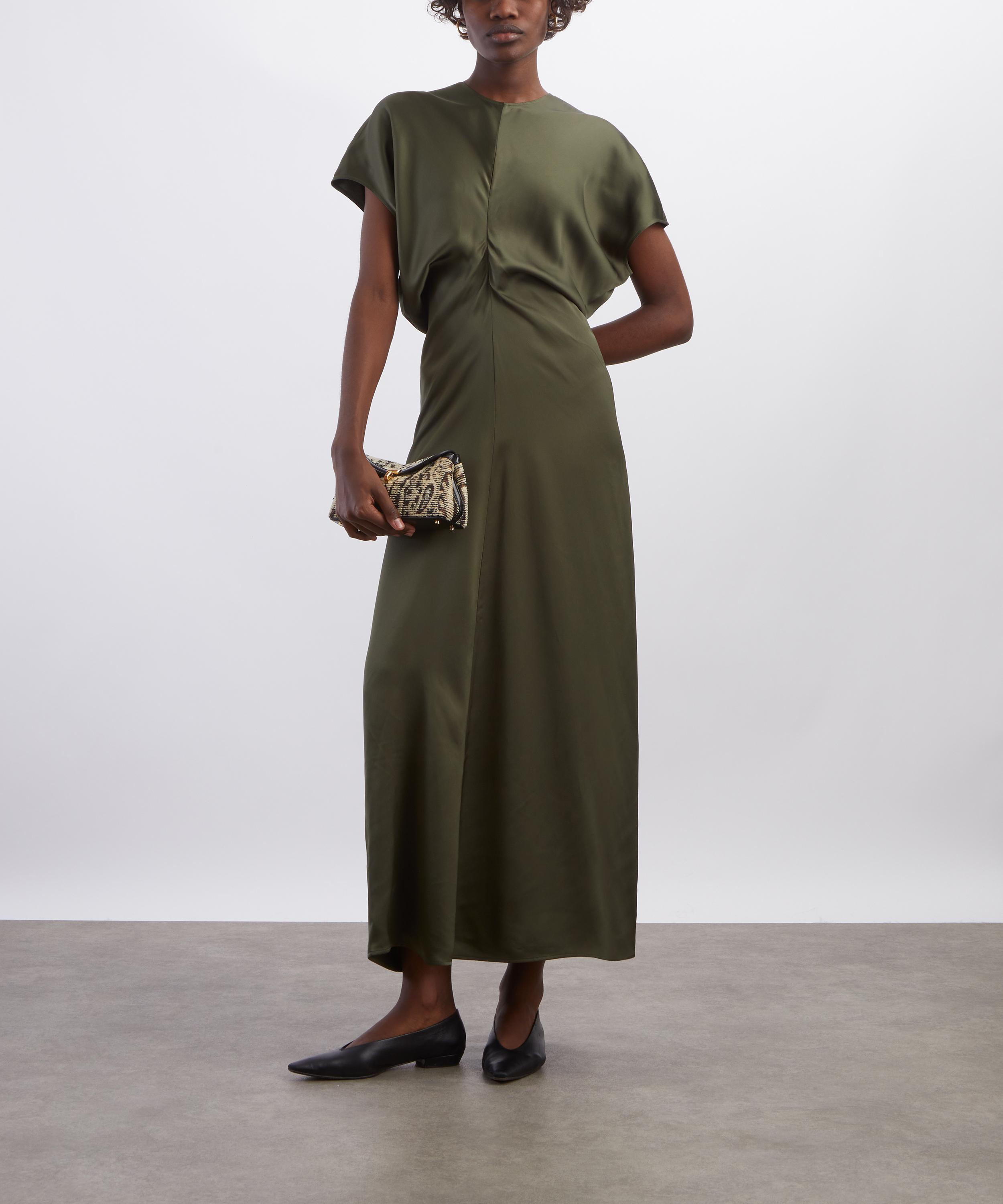 Toteme - Dark Green Slouch Waist Dress image number 1