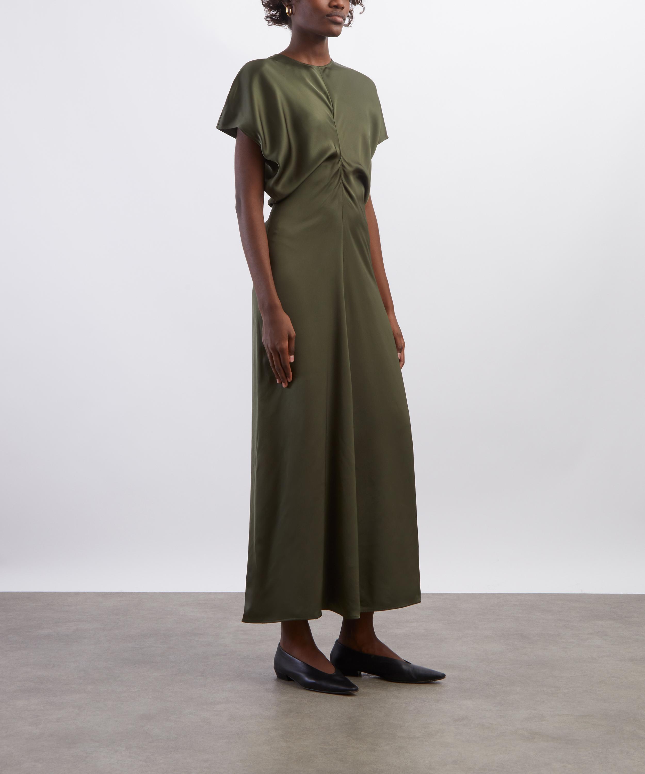 Toteme - Dark Green Slouch Waist Dress image number 2