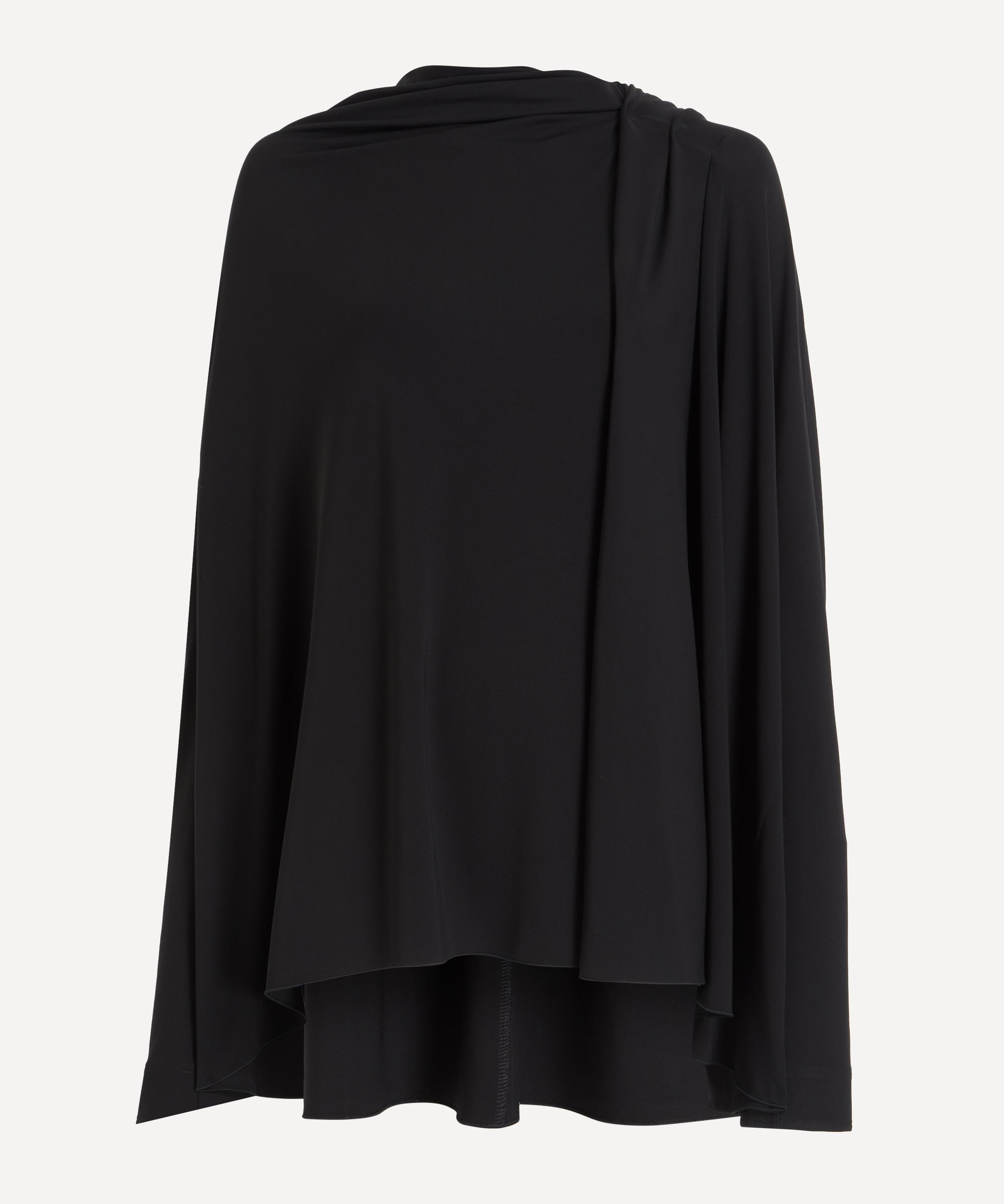 Toteme - Black Draped Blouse image number 0