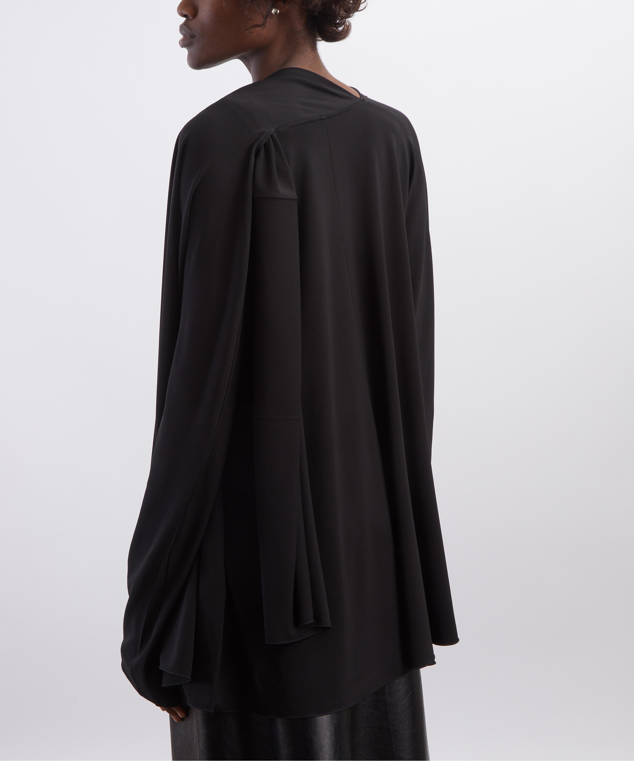 Toteme - Black Draped Blouse image number 3