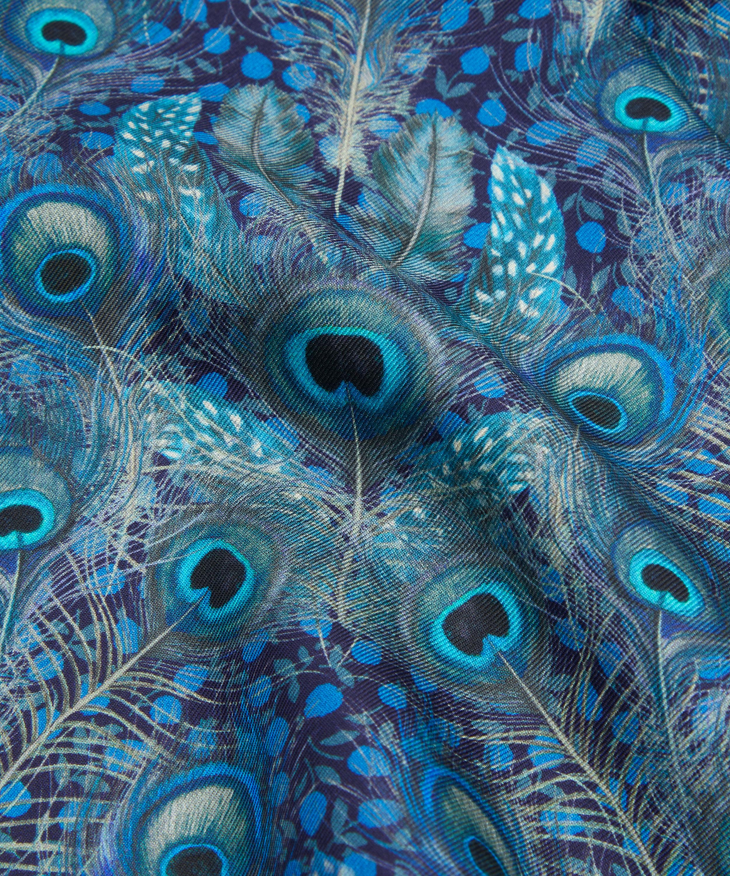 Liberty - Peacock Manor Silk Pocket Square image number 2