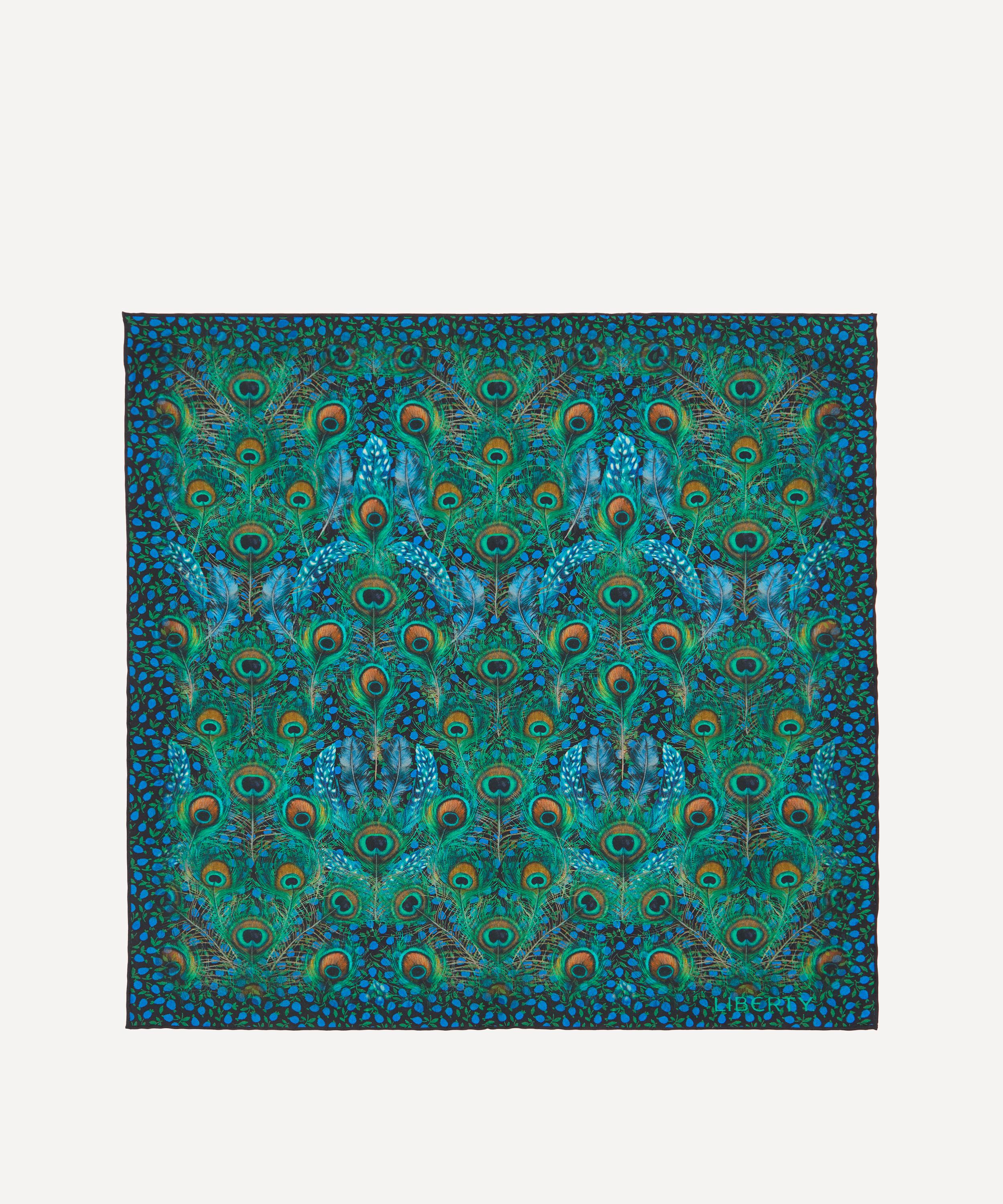 Liberty - Peacock Manor Silk Pocket Square