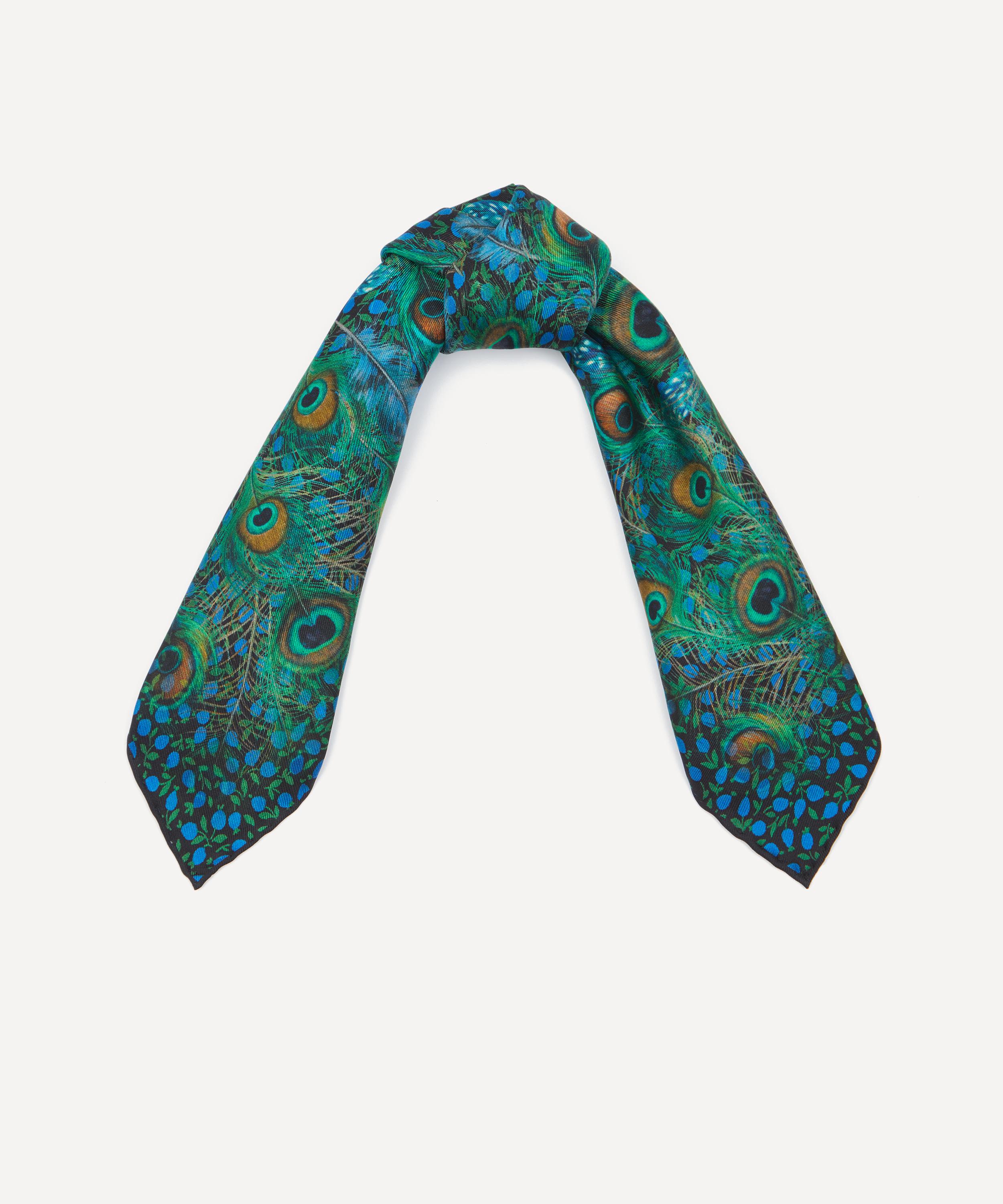 Liberty - Peacock Manor Silk Pocket Square image number 1