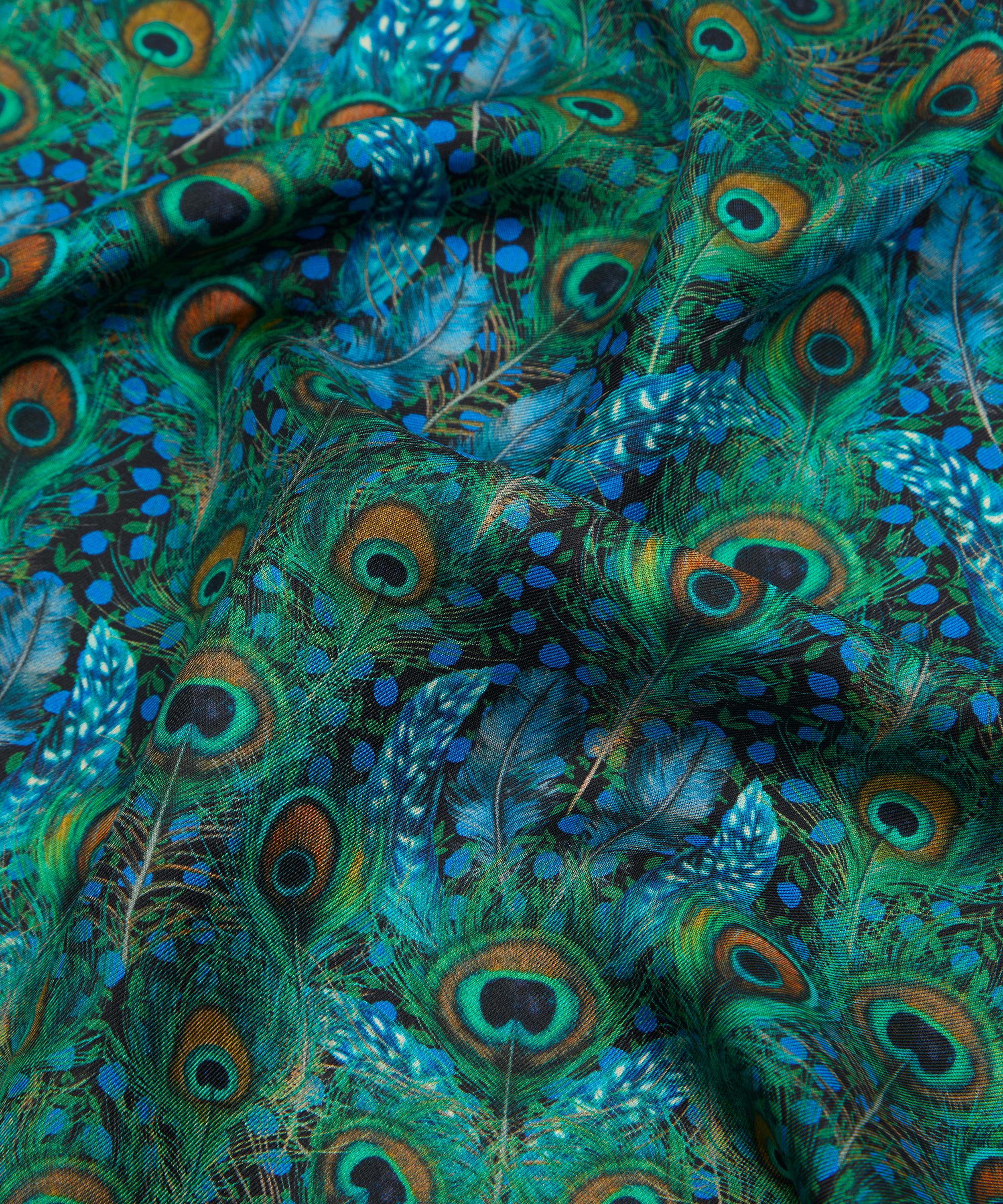 Liberty - Peacock Manor Silk Pocket Square image number 3