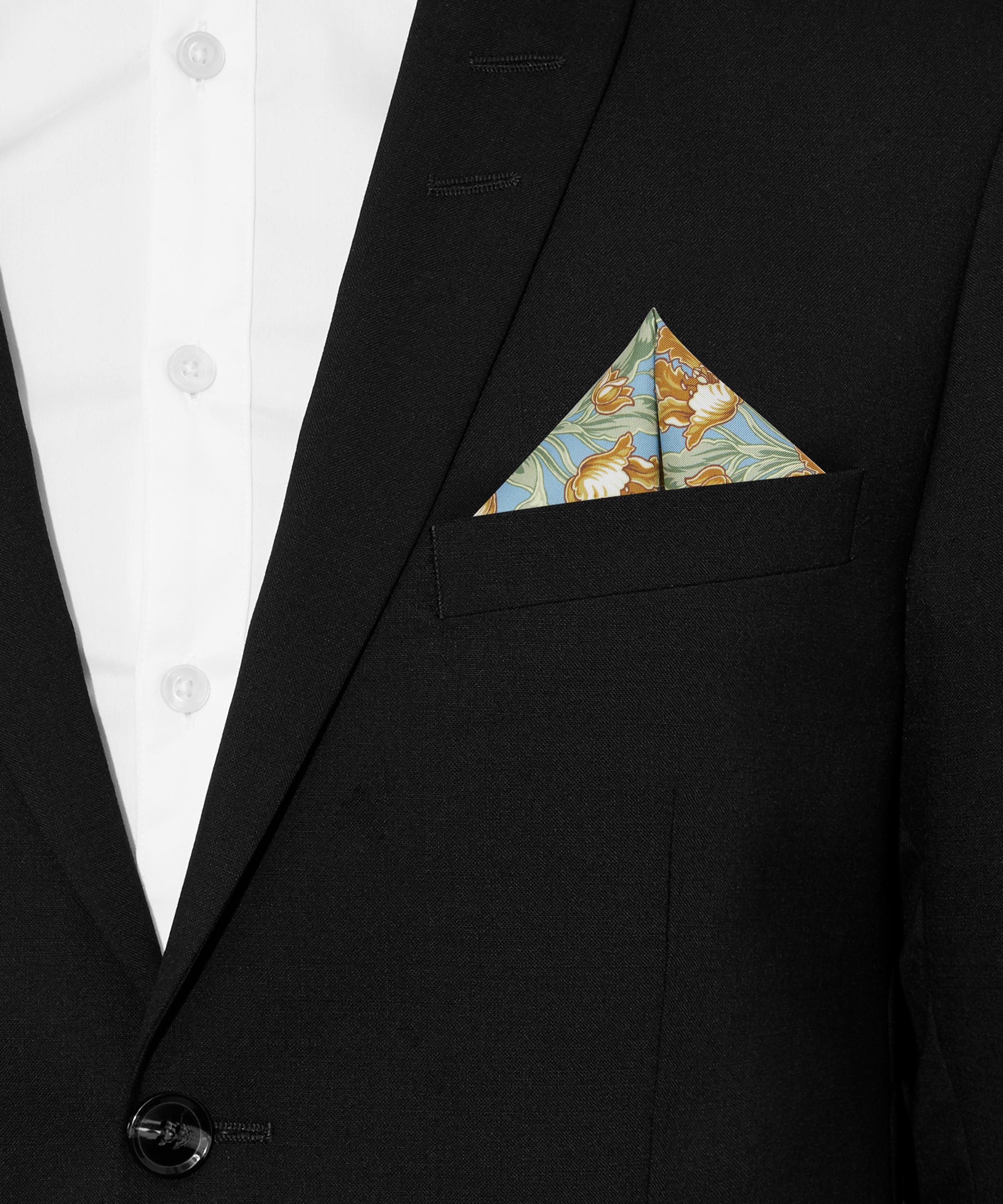 Liberty - Archive Tulip Garden Silk Pocket Square image number 1