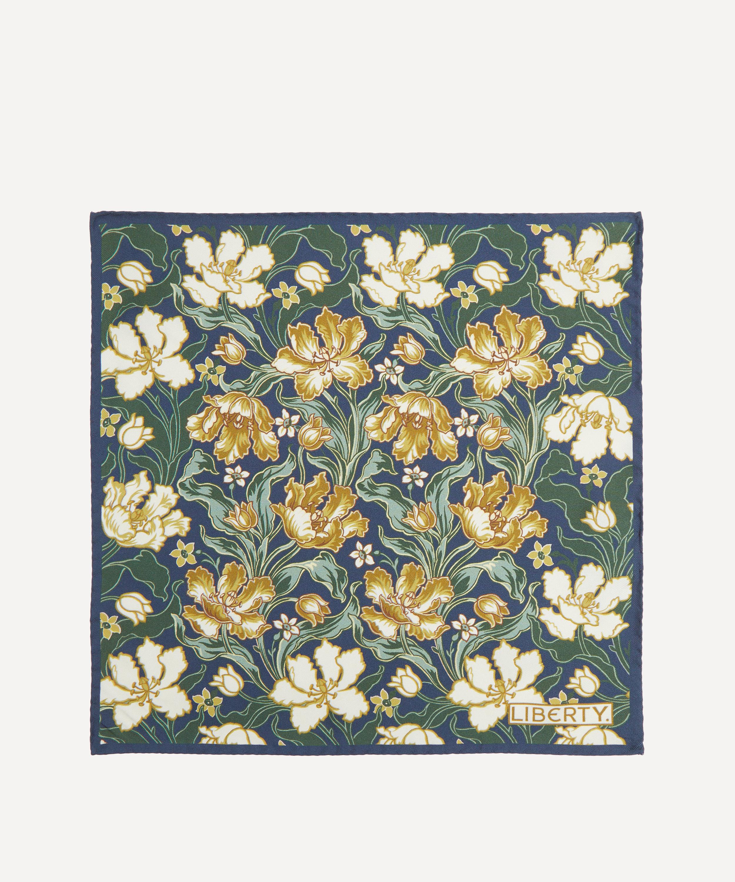 Liberty - Archive Tulip Garden Silk Pocket Square image number 2
