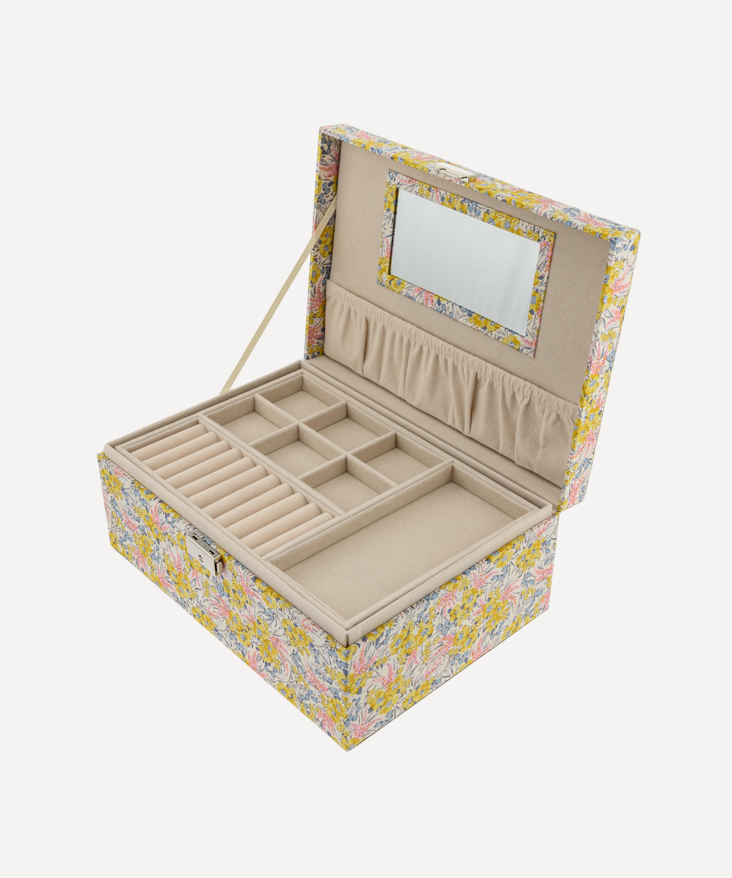 Bon Dep - Swirling Petals Tana Lawn&trade; Cotton Square Jewellery Box image number 1