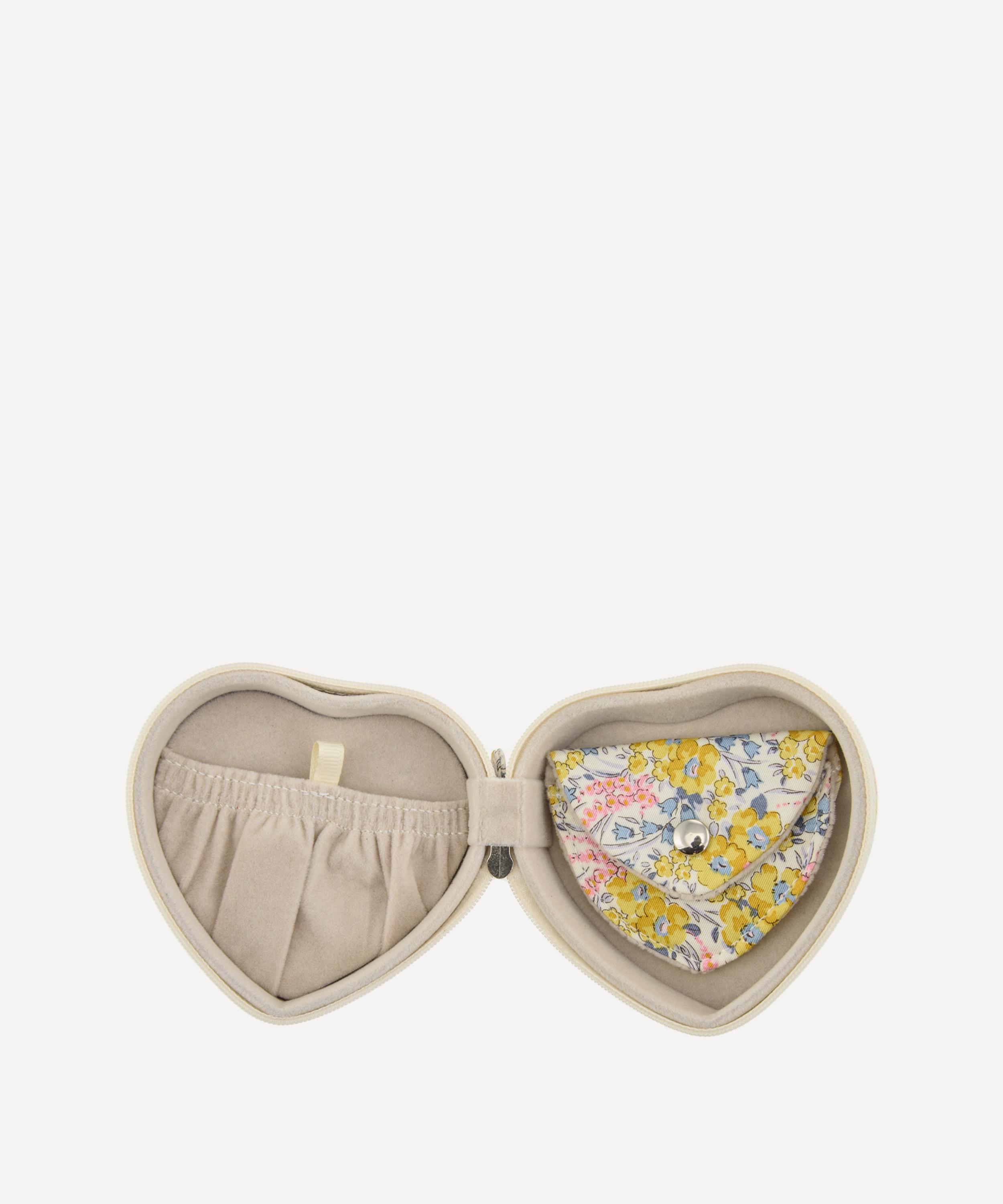 Bon Dep - Swirling Petals Tana Lawn&trade; Cotton Heart Jewellery Box image number 1