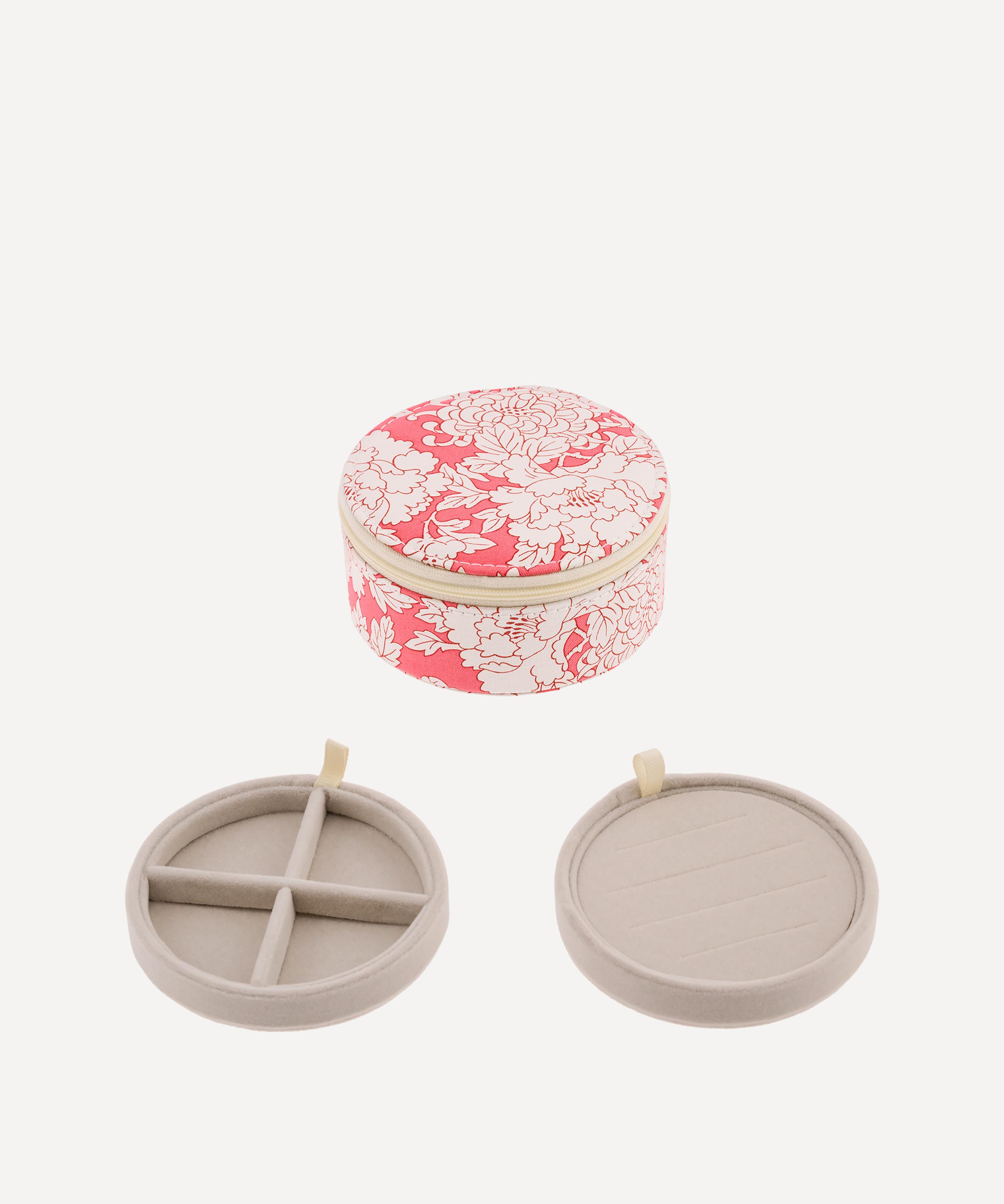 Bon Dep - Costume Tana Lawn&trade; Cotton Round Jewellery Box image number 1