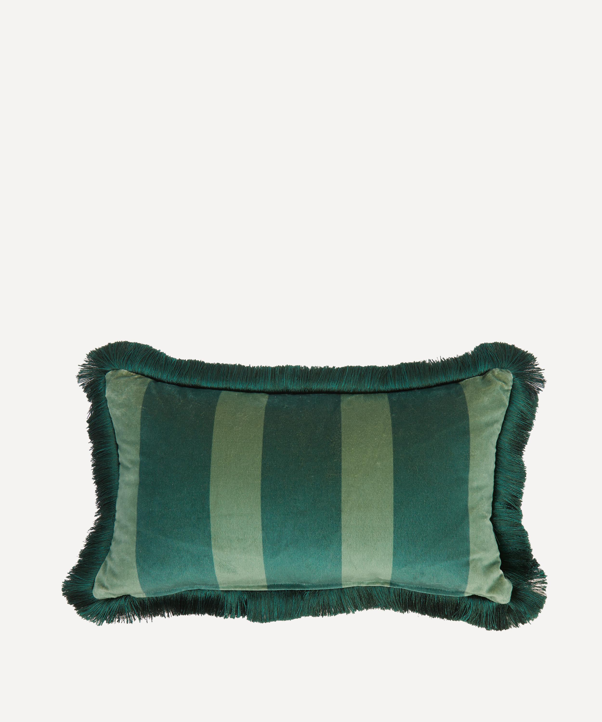 Liberty - Lodden Velvet Fringed Cushion image number 1