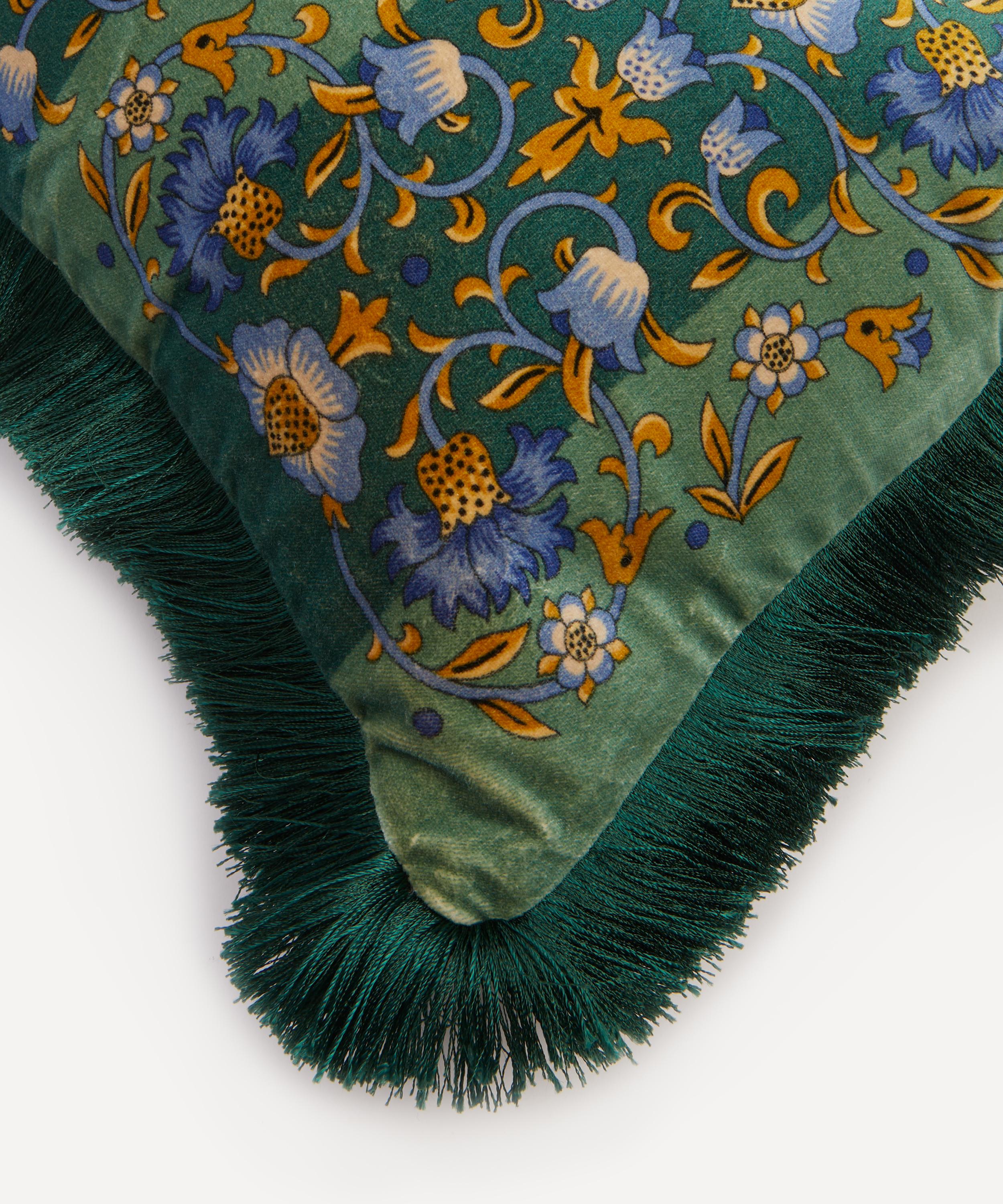 Liberty - Lodden Velvet Fringed Cushion image number 2