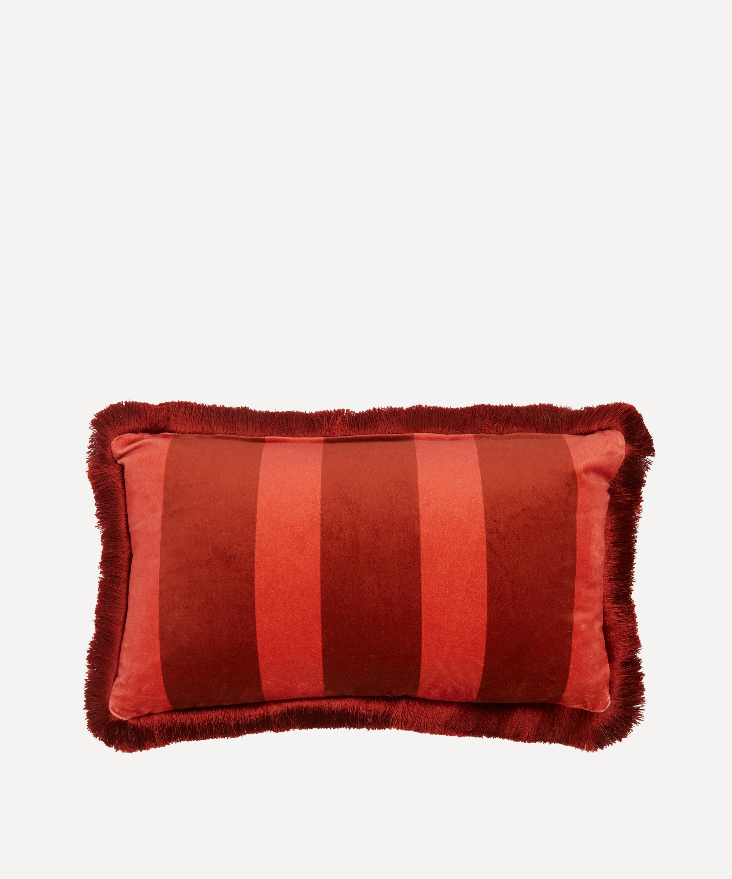 Liberty - Lodden Velvet Fringed Cushion image number 1