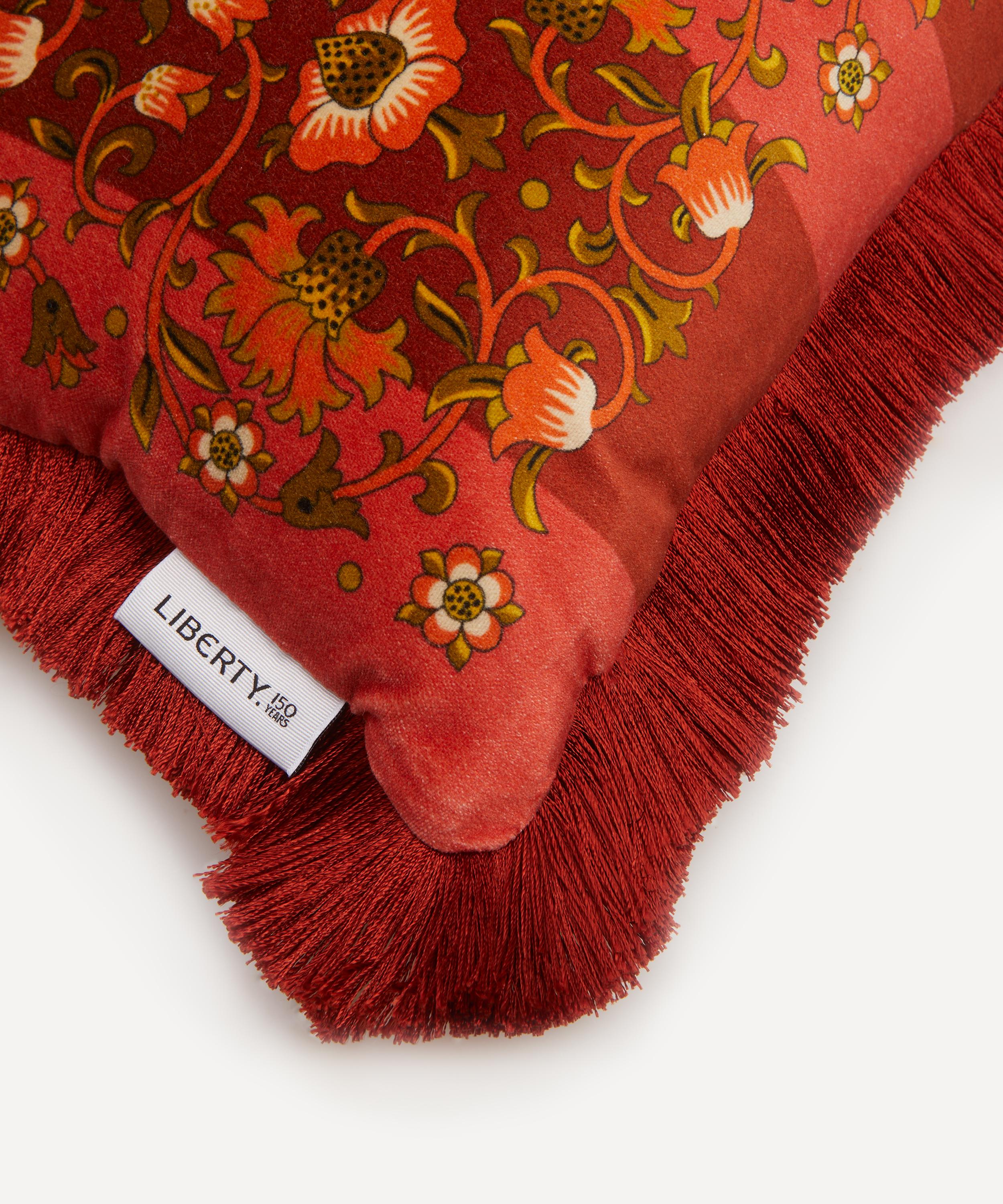 Liberty - Lodden Velvet Fringed Cushion image number 2