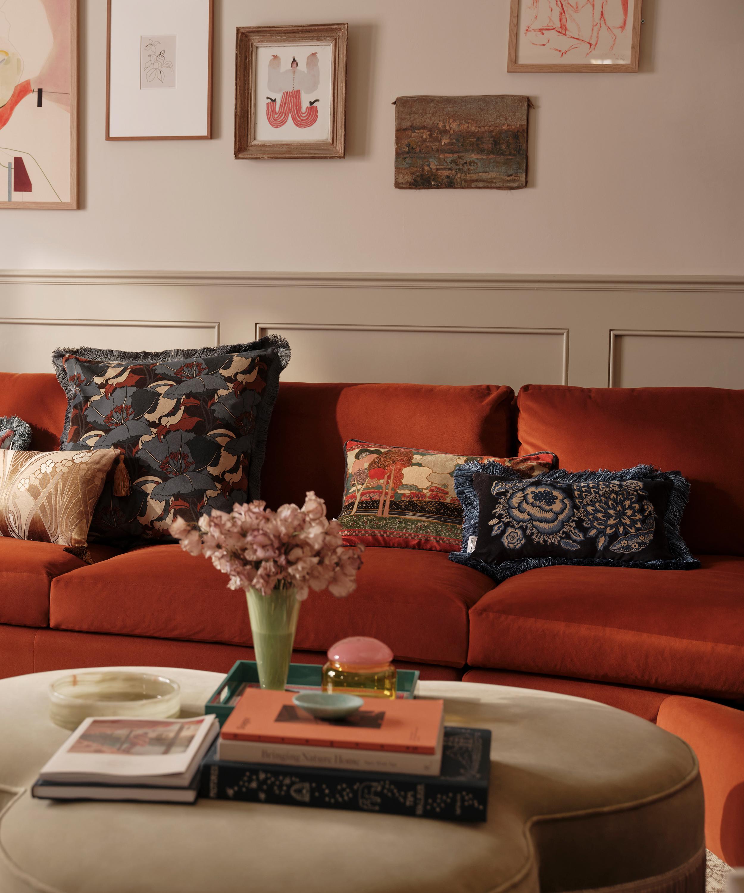 Liberty - Prospect Road Velvet Piped Cushion image number 1