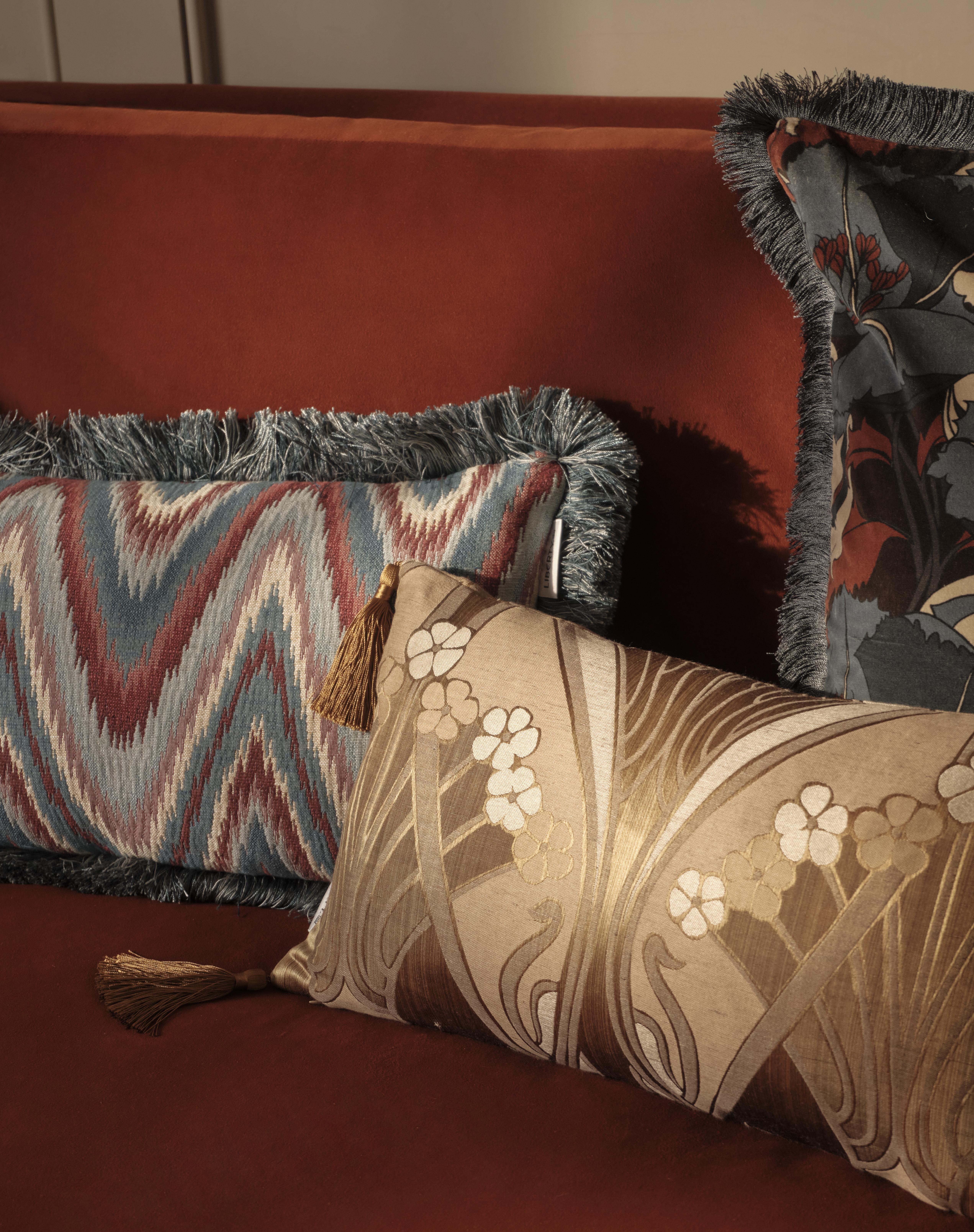 Liberty - Bombazine Velvet Fringed Cushion image number 4