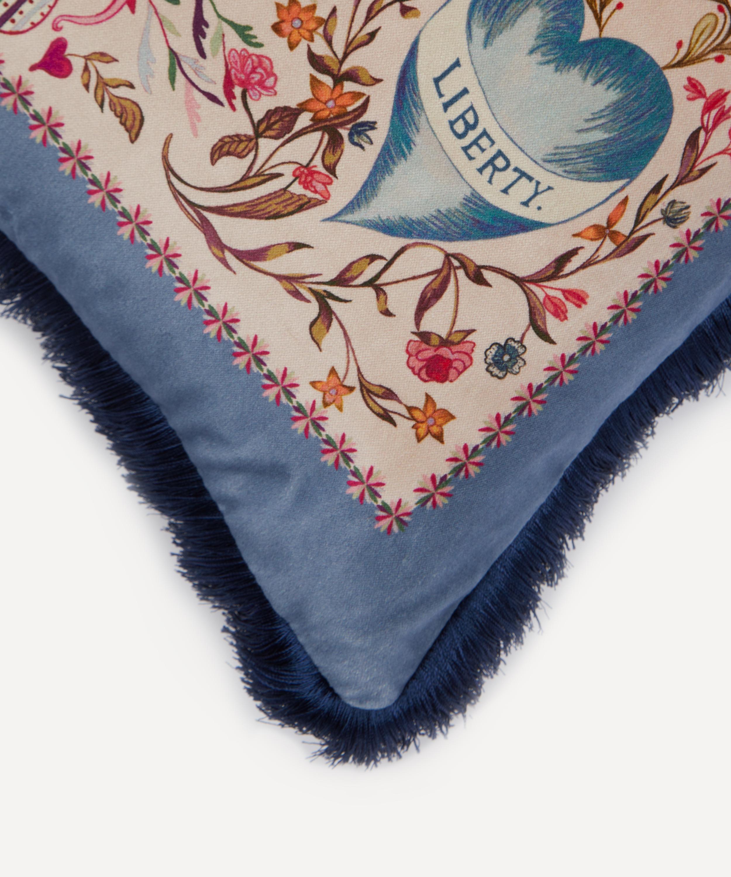 Liberty - Stolen Hearts Velvet Fringed Cushion image number 2
