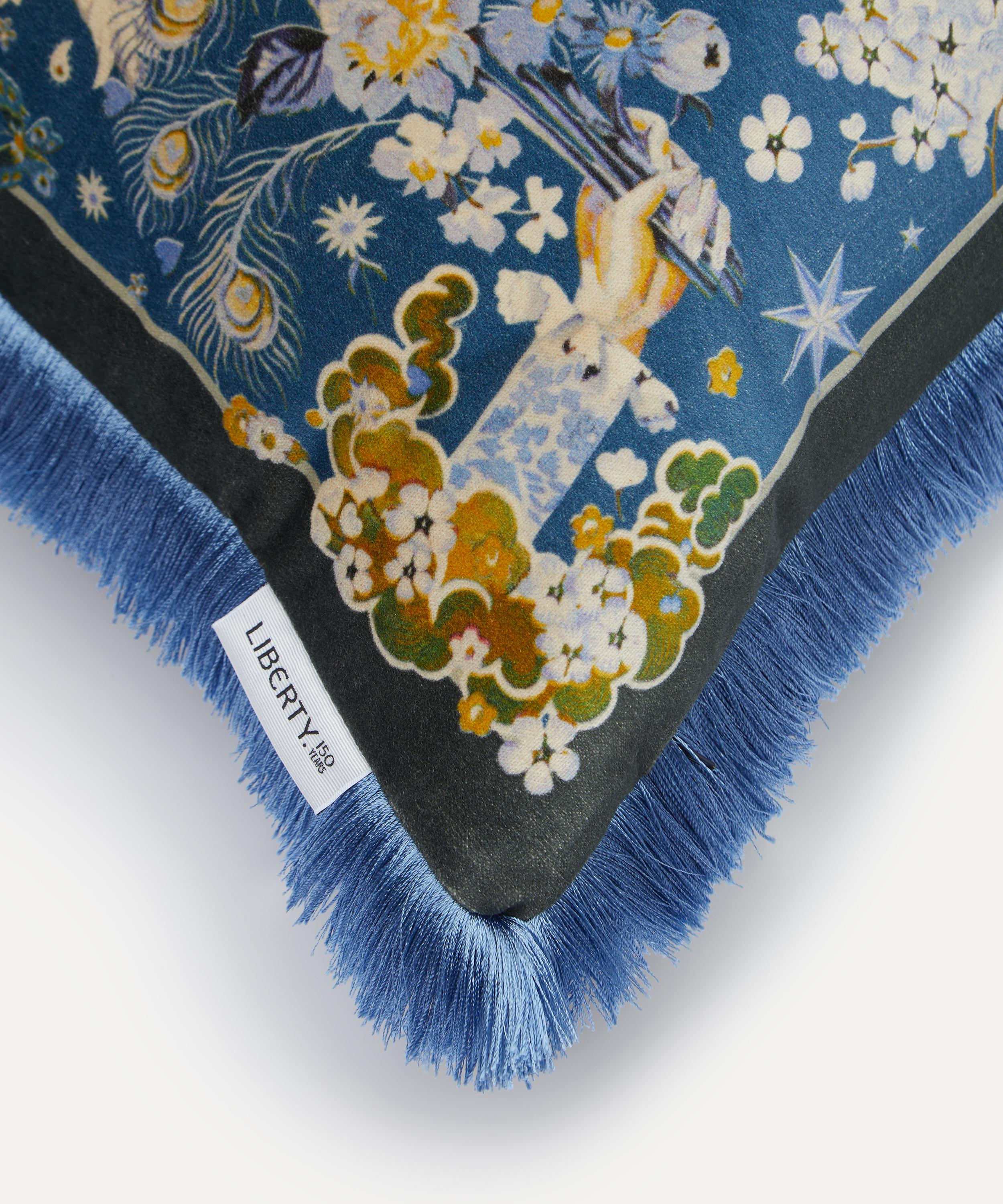 Liberty - Love Liberty Velvet Fringed Cushion image number 2