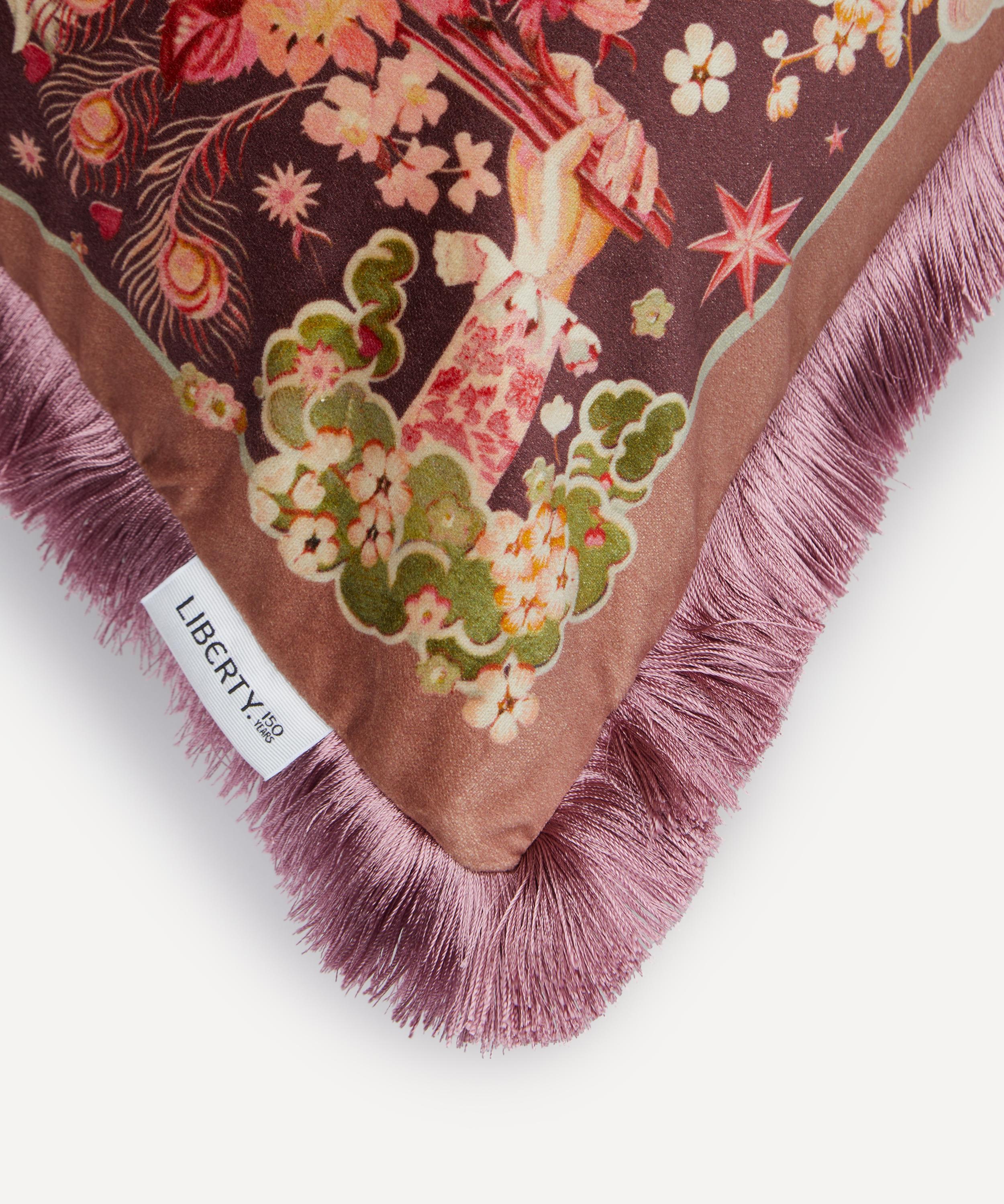 Liberty - Love Liberty Velvet Fringed Cushion image number 2