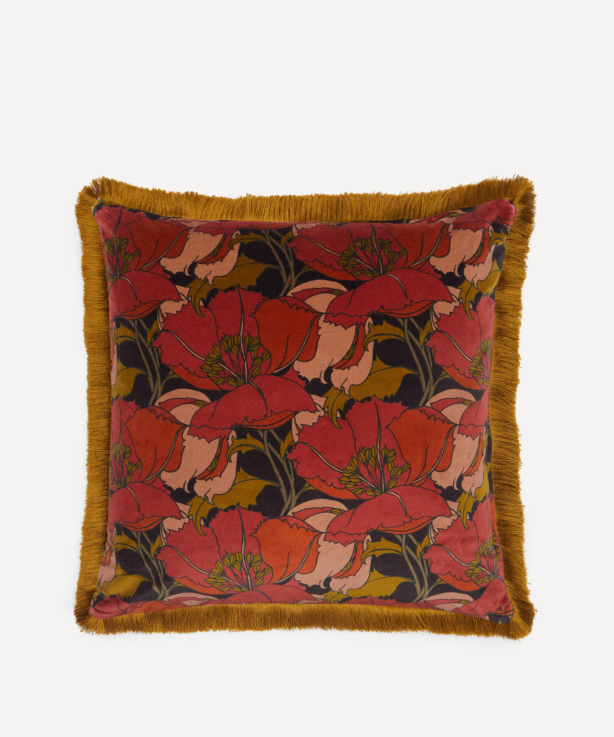 Liberty - Eustacia Velvet Fringed Cushion image number 1