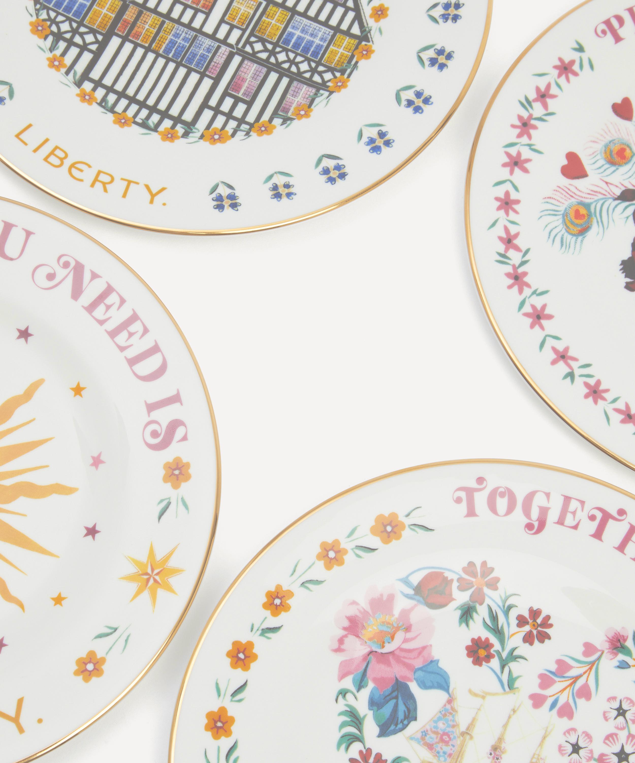 Liberty - Peace Love and Liberty Dessert Plates Set of Four image number 4