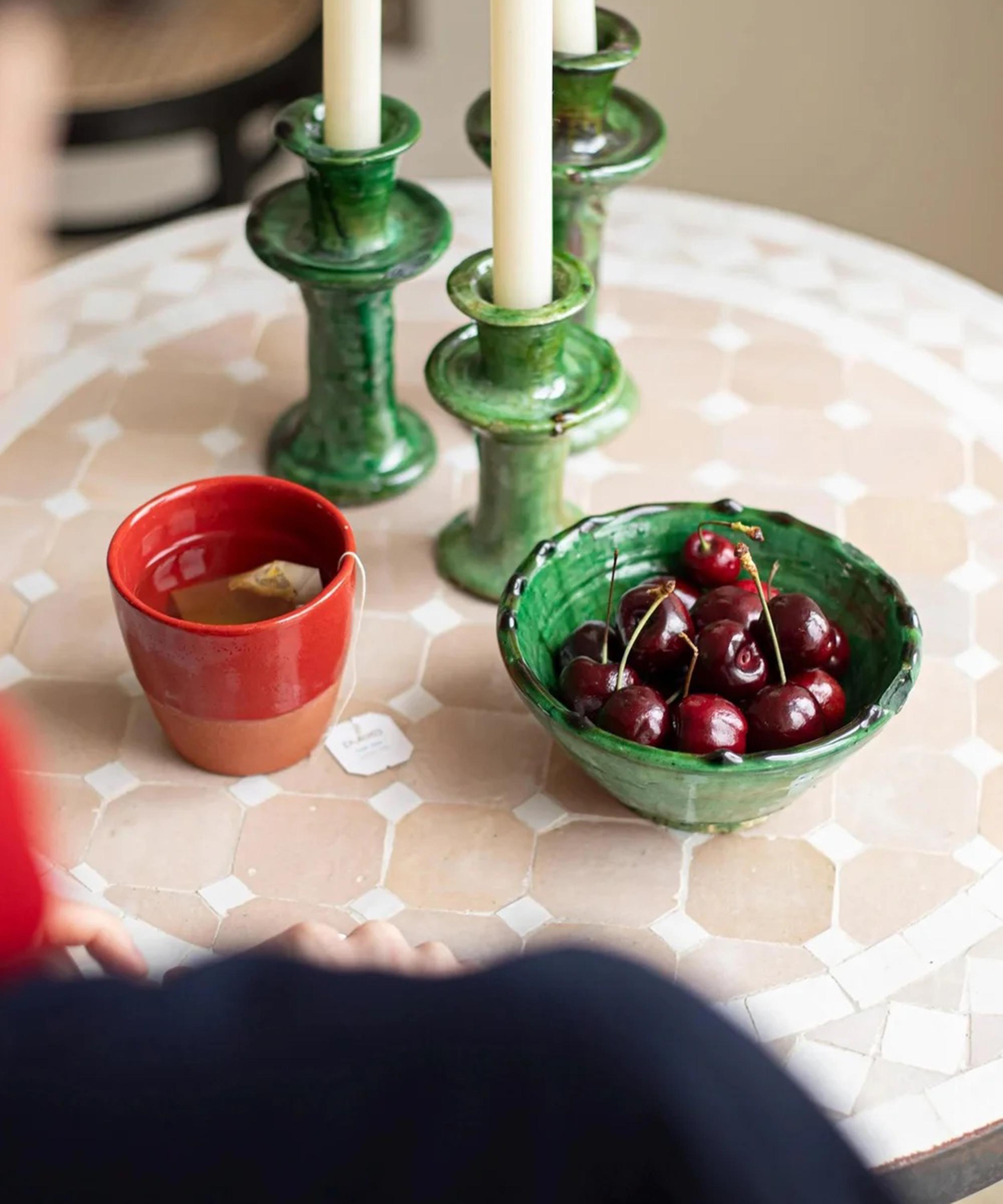 Moroccan White - Tamegroute Small Candleholder image number 3