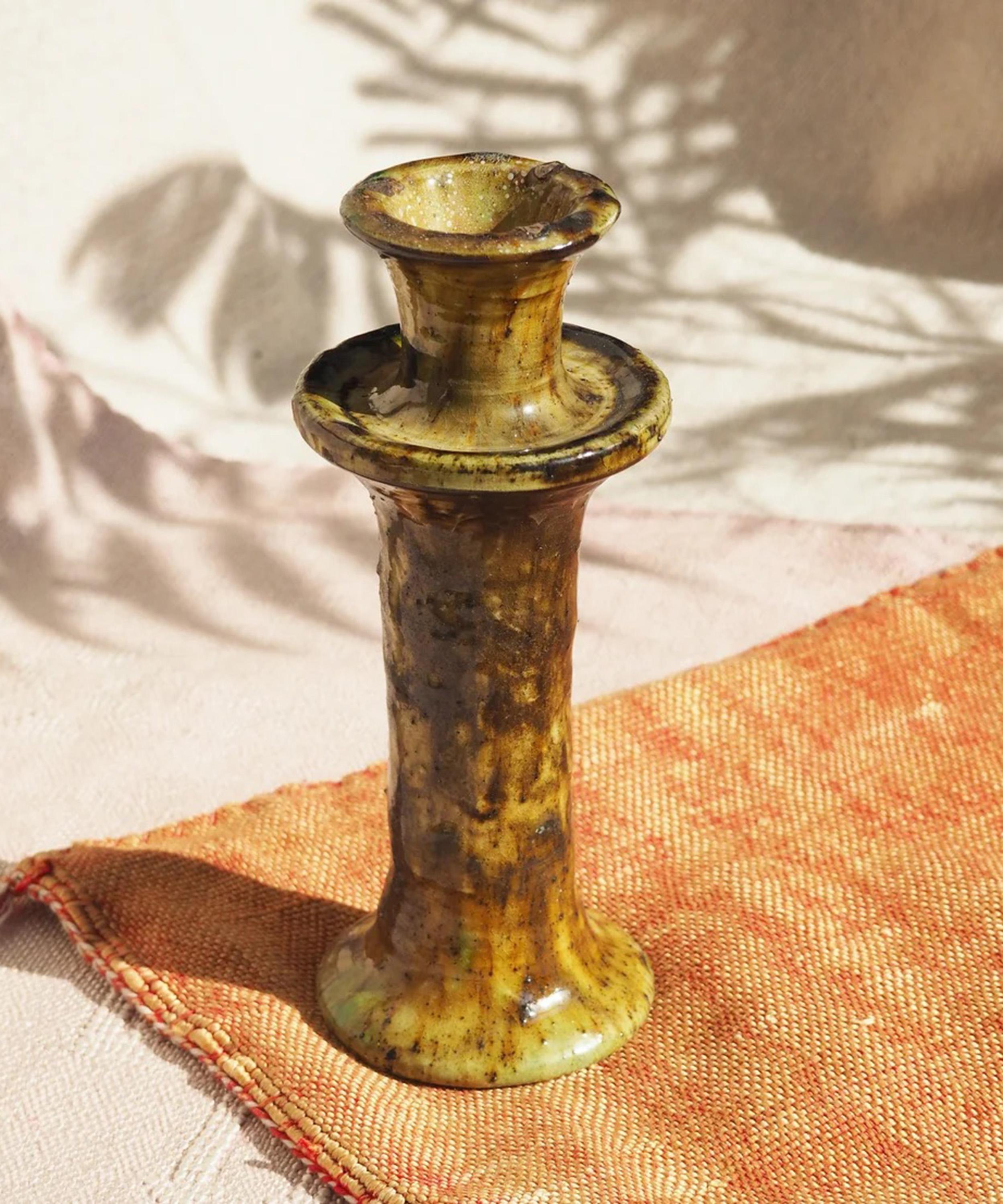 Moroccan White - Tamegroute Small Candleholder image number 1