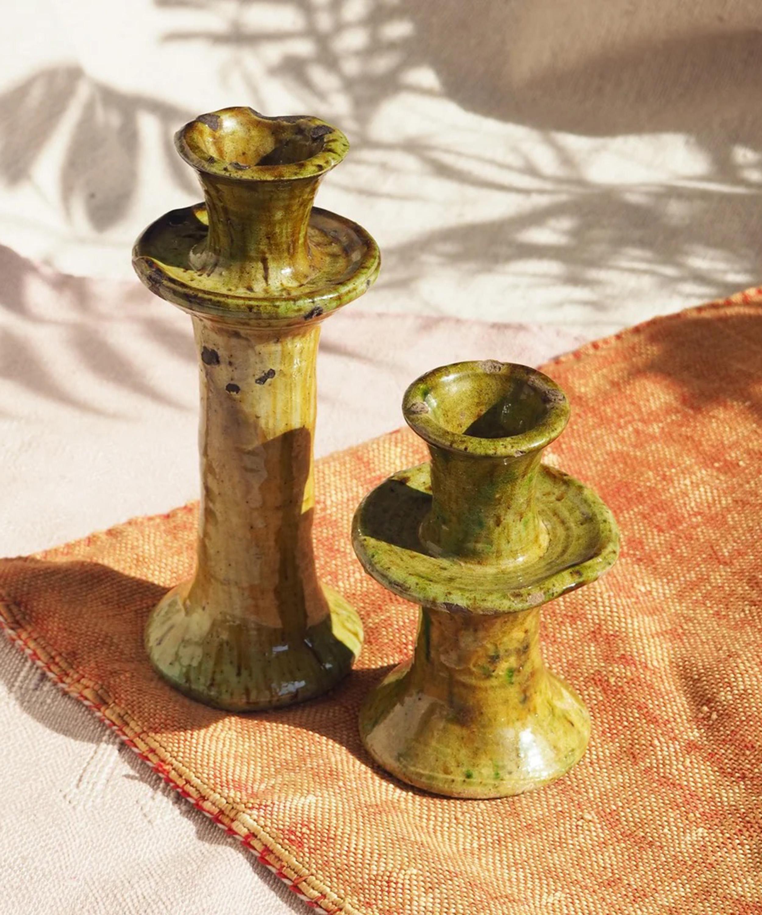 Moroccan White - Tamegroute Small Candleholder image number 2