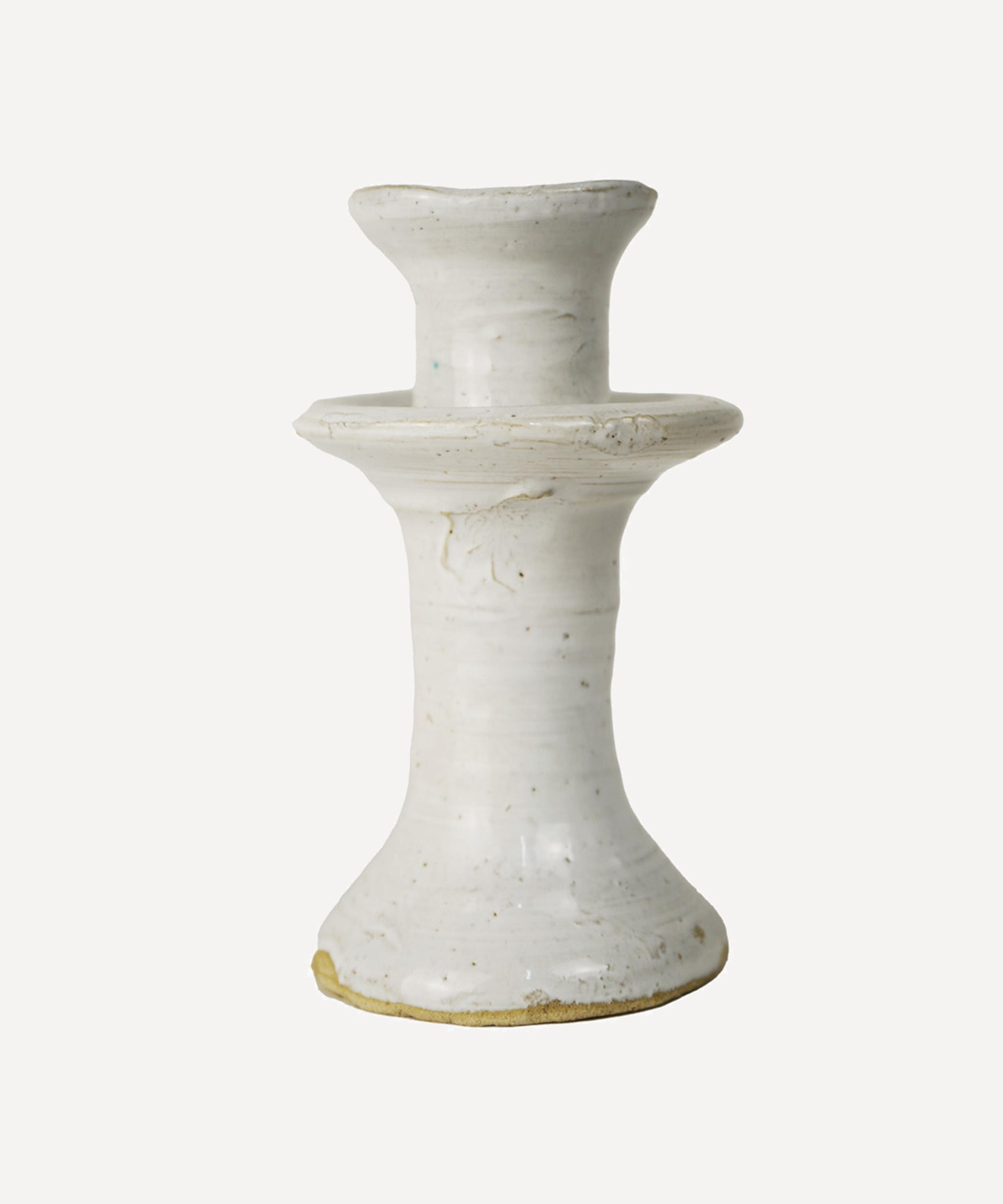 Moroccan White - Rustic Small Candleholder